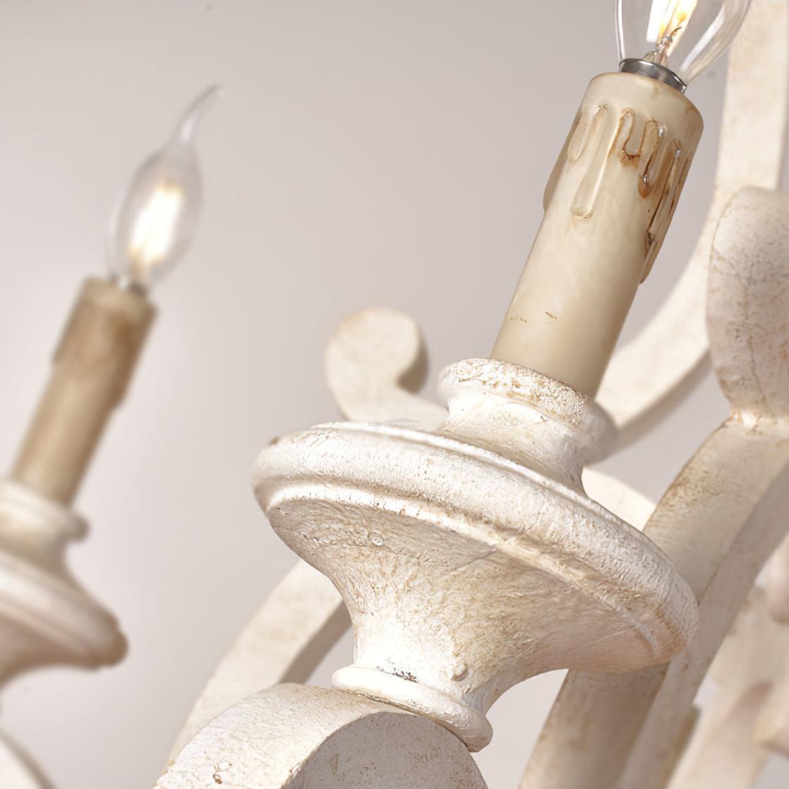 Parrotuncle Wooden Candle Chandelier Φ 23.6″ - Candle-1-Luxehomezone