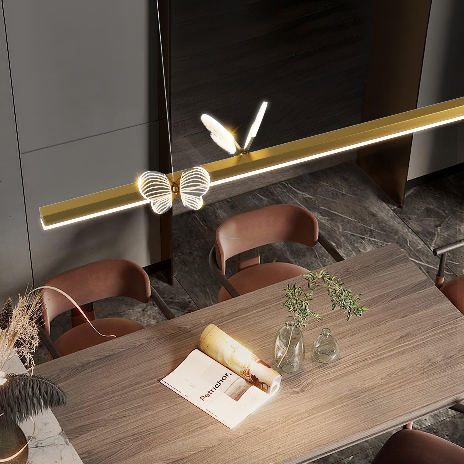 Cohen Butterfly Linear Chandelier - Butterfly-1-Luxehomezone