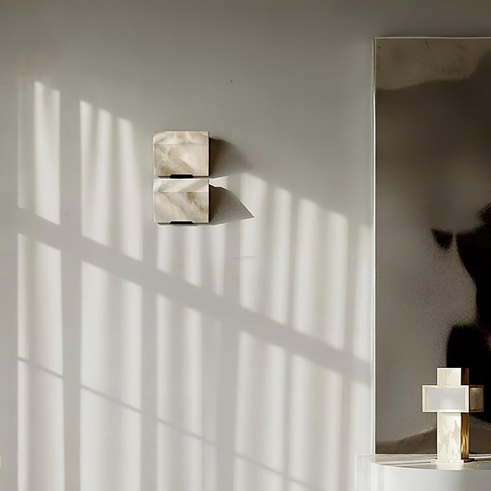 Alabaster Staircase Wall Sconce - Alabaster, Alabaster Wall Lamp-1-Luxehomezone