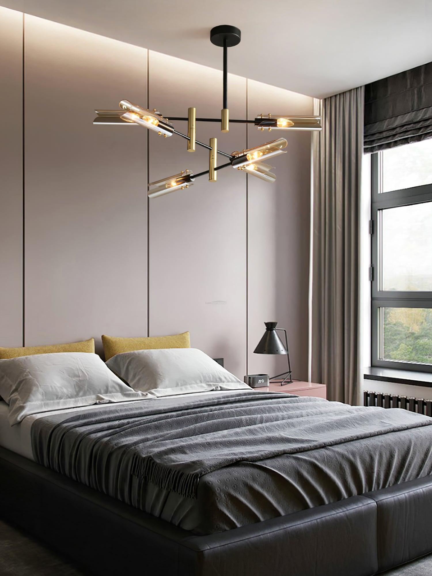 Astrid Double Chandelier with 4/6/8 heads - Tube-1-Luxehomezone
