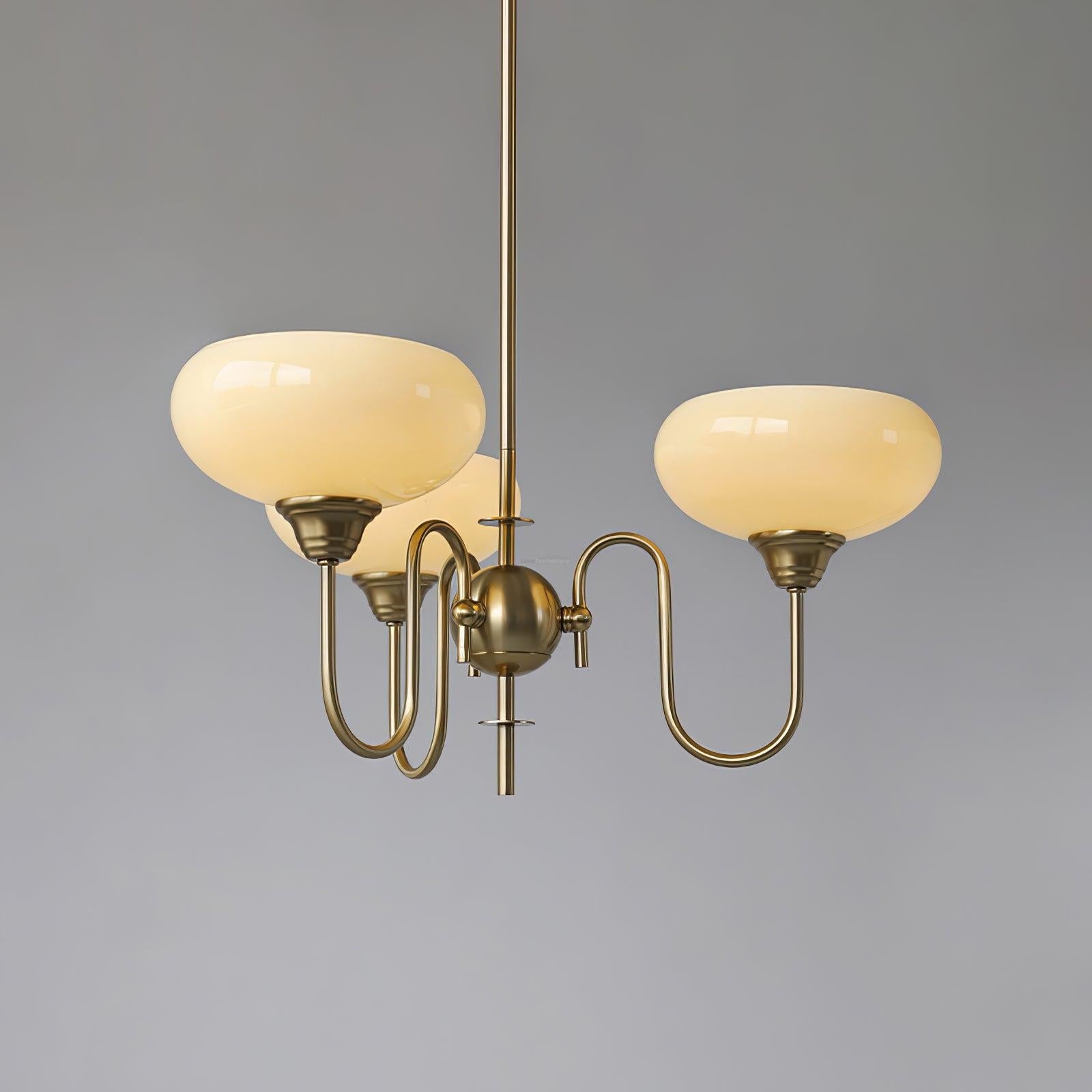 Creamy Persimmon Chandelier - Glass Chandelier, Persimmon-1-Luxehomezone