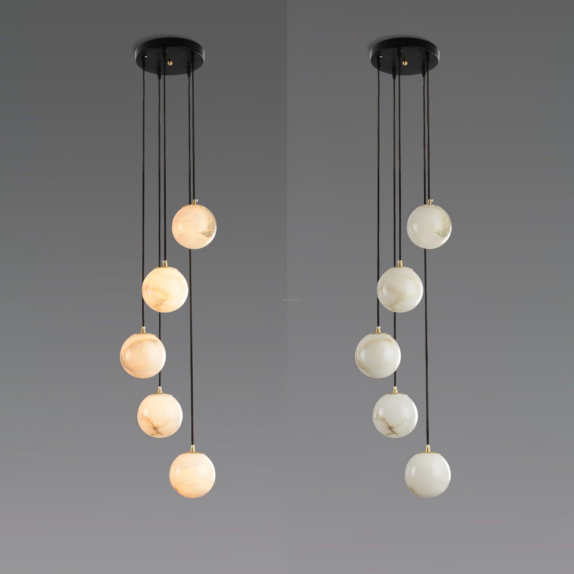 Alabaster Balls Cluster Chandelier with 3/5/7/9/16/18 heads - Luxehomezone