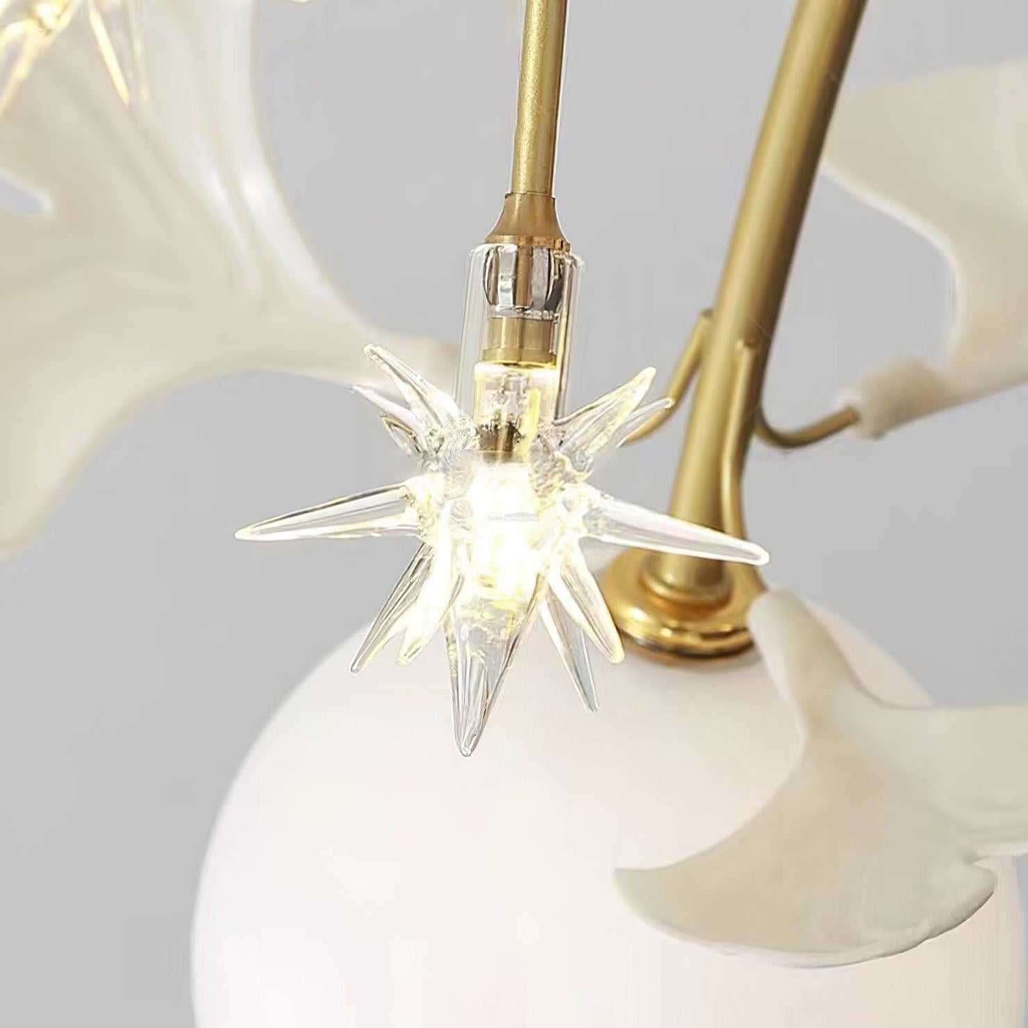 Ginkgo Glass Ceiling Lamp ∅ 39.4″ - Bend, Semi Flush Mounts-1-Luxehomezone