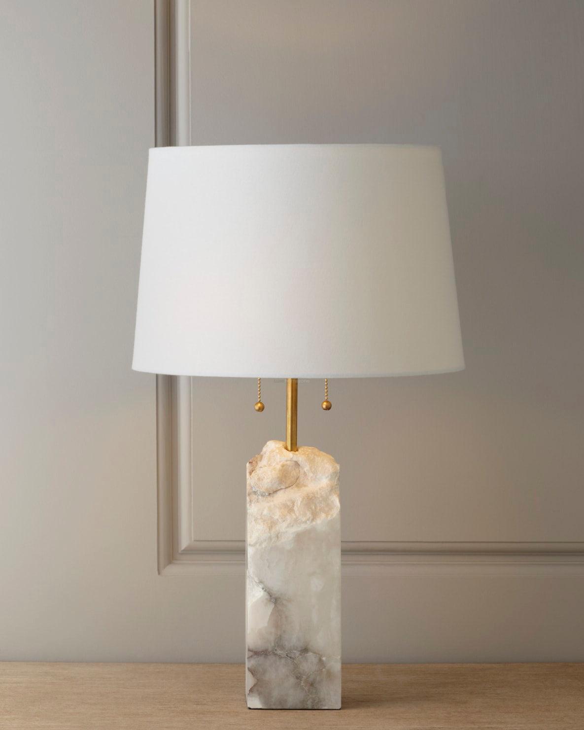 Raw Alabaster Table Lamp - Alabaster-1-Luxehomezone