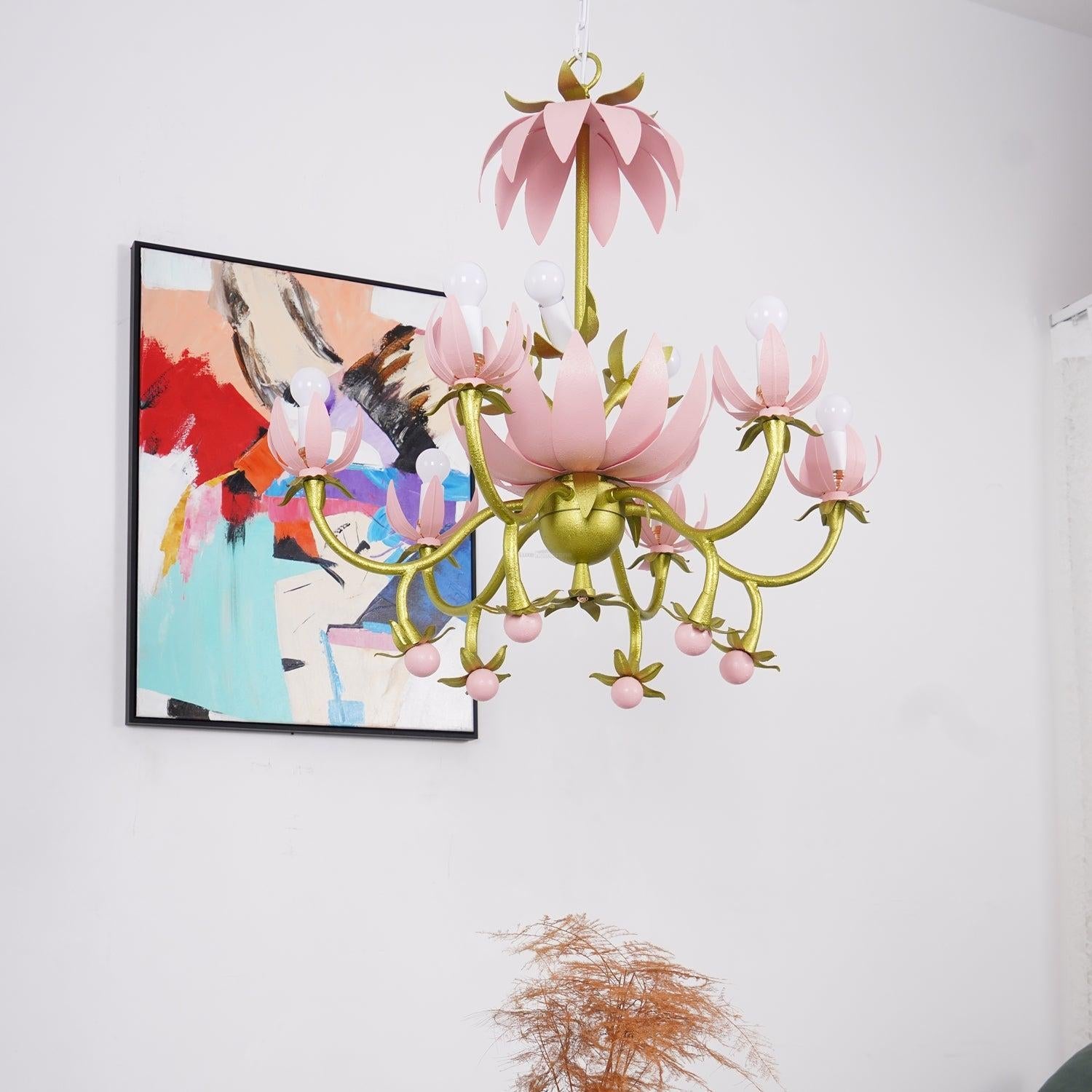 Mardi Gras Blossom Chandelier  Φ 25.6″ - -1-Luxehomezone