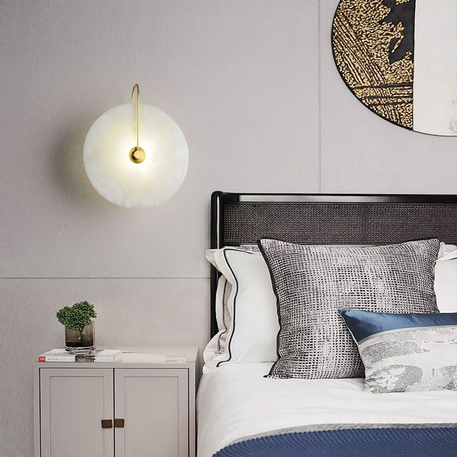 Alabaster LED Wall Lamp 6''/8''/10''/12'' - Luxehomezone