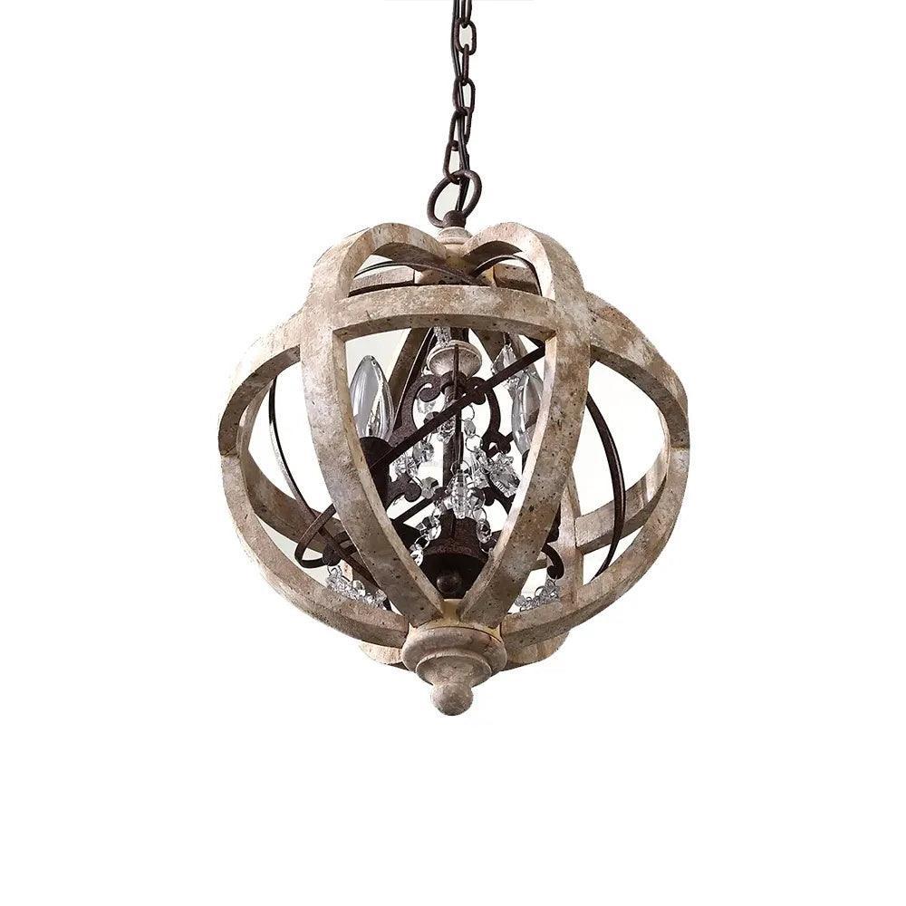 Retro Globe Weathered Chandelier Φ 11.8″ - Genteel-1-Luxehomezone