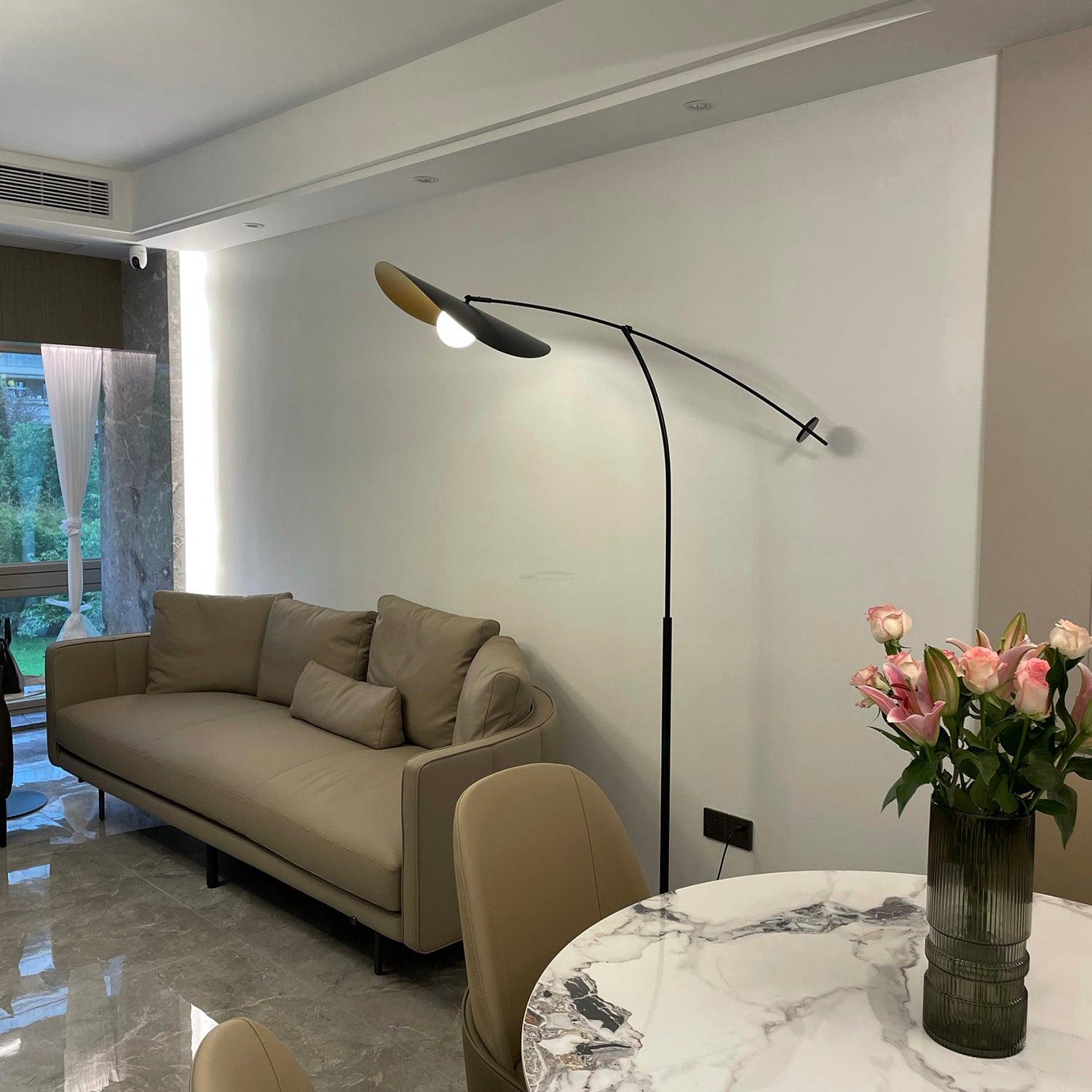 Alonso Floor Lamp  ∅ 6.6″ - Bent-1-Luxehomezone