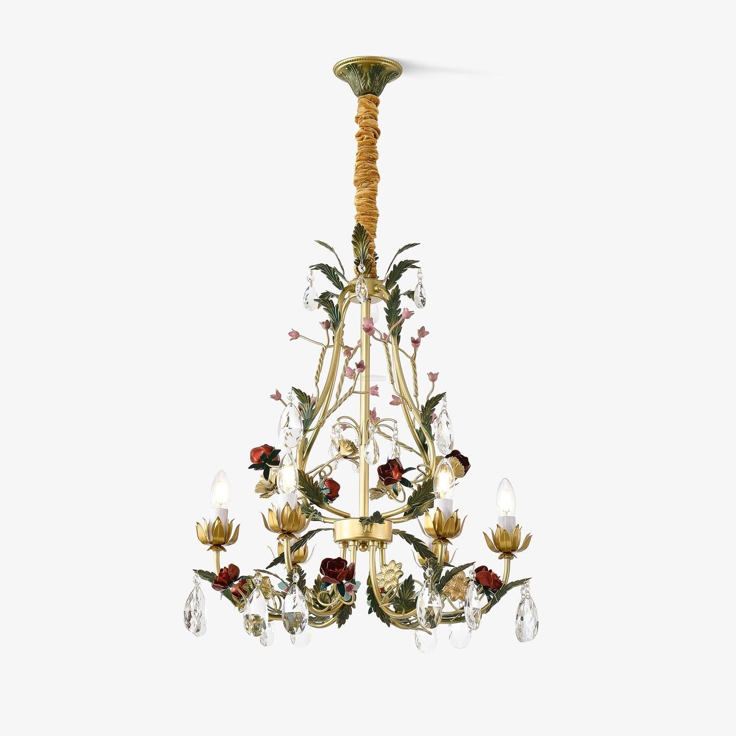 Candle Style Rose Love Chandelier with 6/8 heads - Candle-1-Luxehomezone