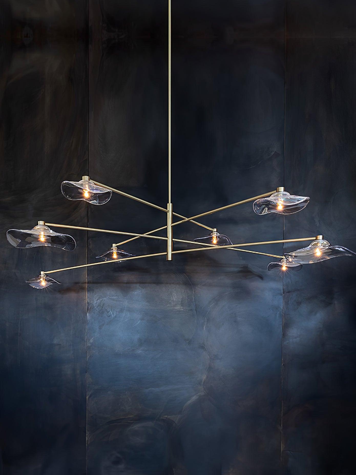 Lotus Leaves Glass Chandelier 39.4''/47.2'' - Lotus Leaf-1-Luxehomezone