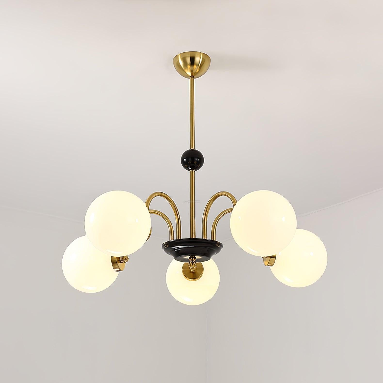 Yisu Glass Globe Chandelier with 3/4/5/6/8 heads - Bend, Marshmallow Chandelier, Optimized-1-Luxehomezone