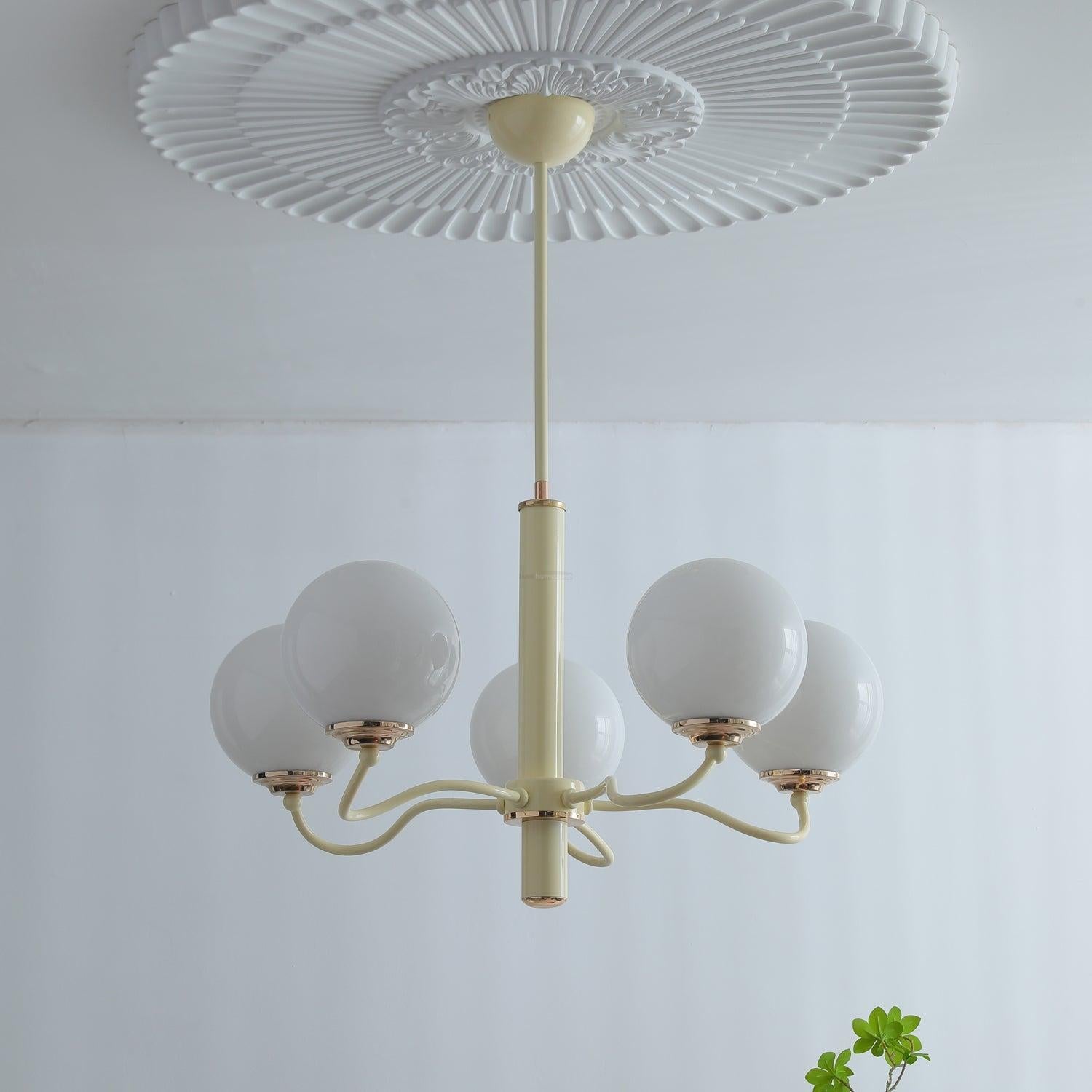 Radiant Globe Chandelier with 3/6/8 heads - Bend, Marshmallow Chandelier-1-Luxehomezone