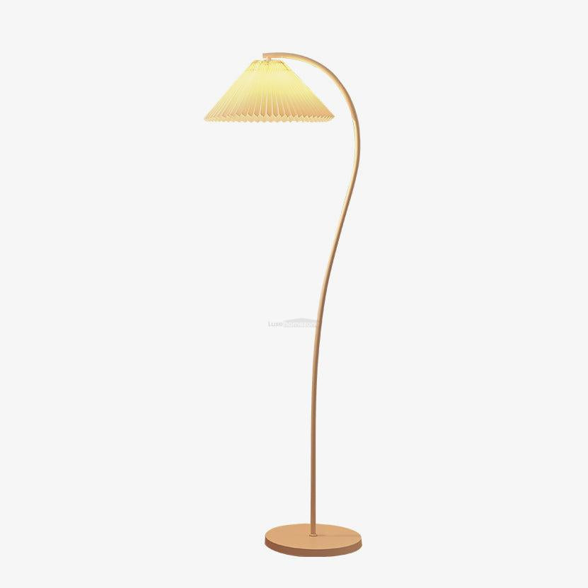 Crescini Pleated Floor Lamp ∅ 11.8″ - Drapery-1-Luxehomezone