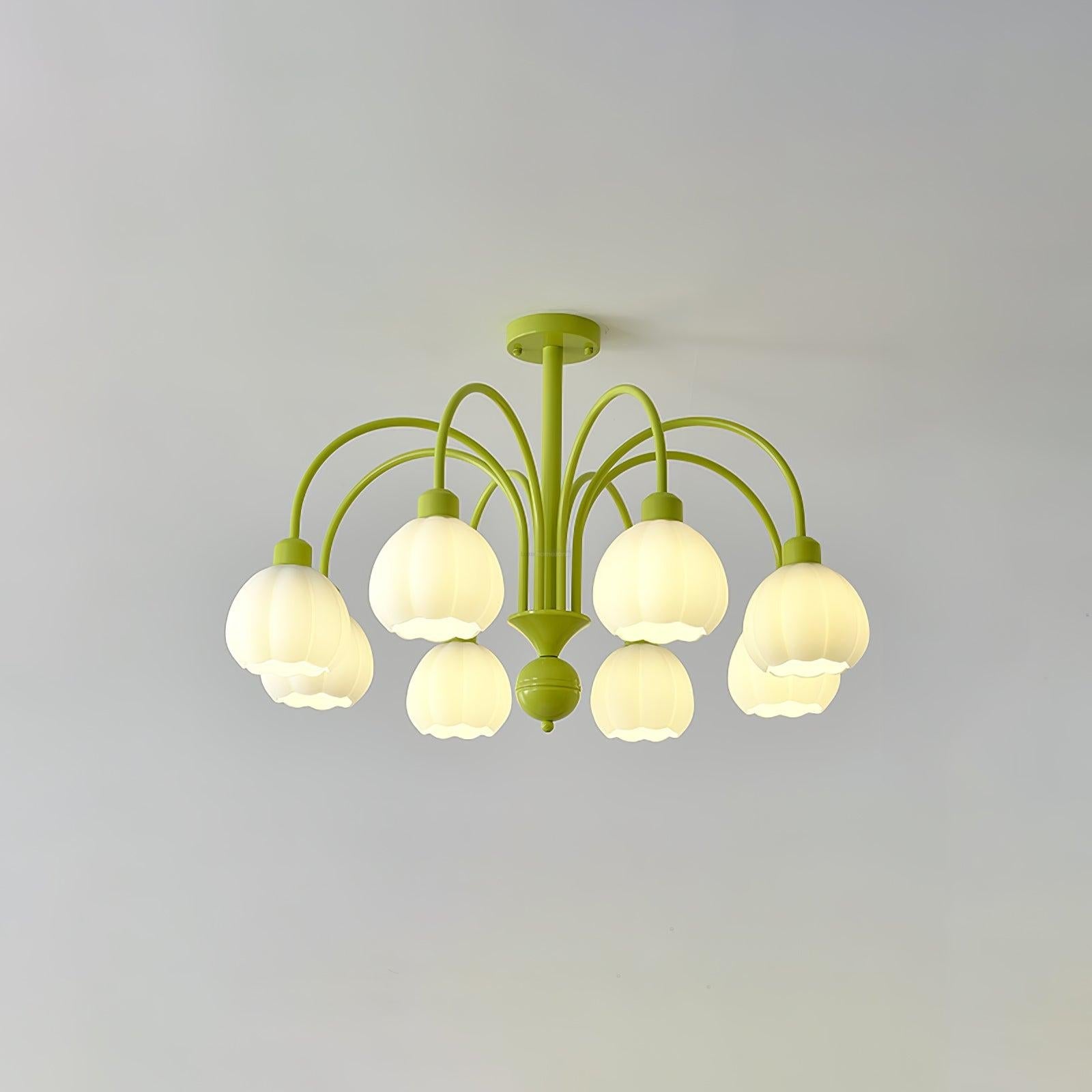 Cream Pumpkin Ball Chandelier with 4/5/6/8 heads - Zahara-1-Luxehomezone
