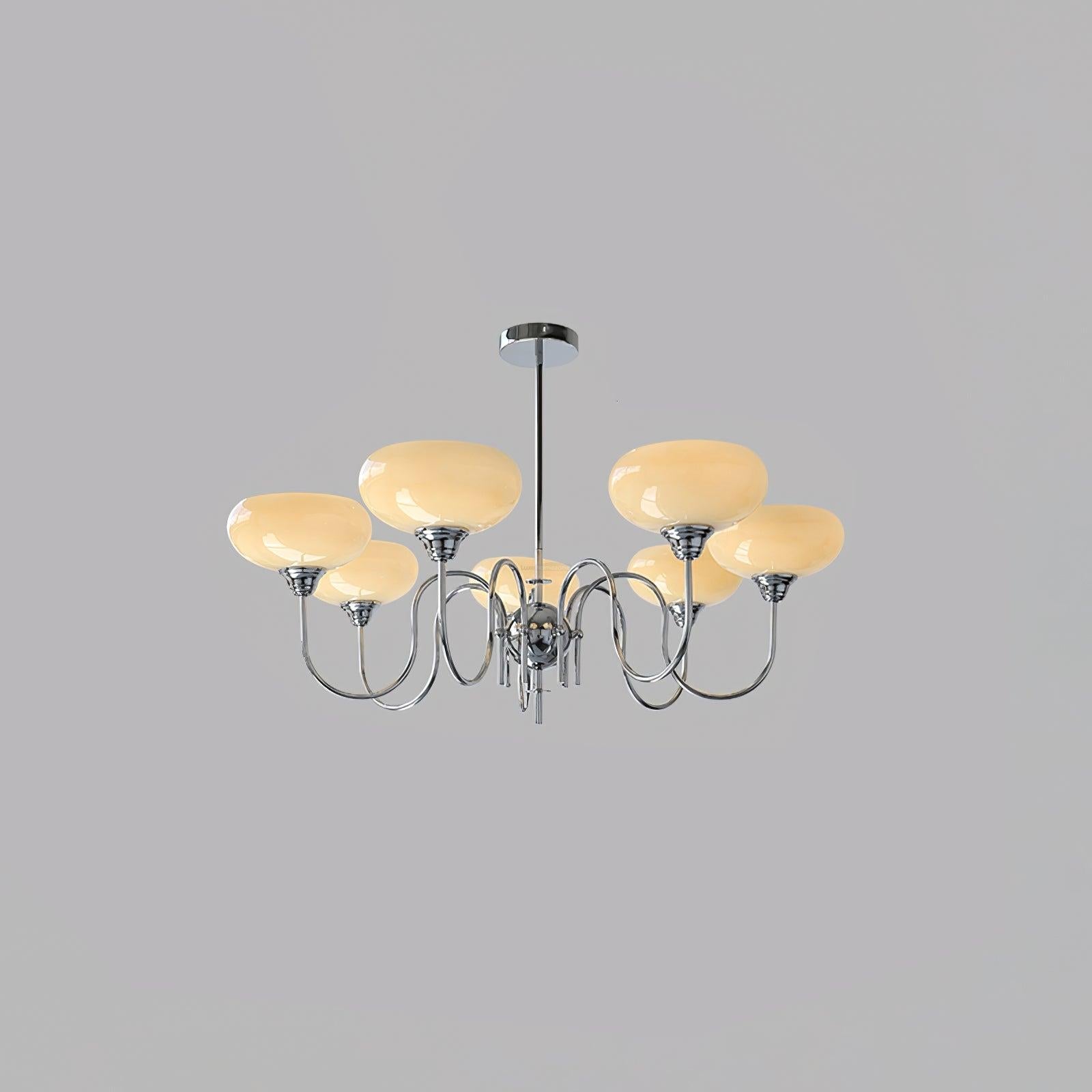 Creamy Persimmon Chandelier - Glass Chandelier, Persimmon-1-Luxehomezone