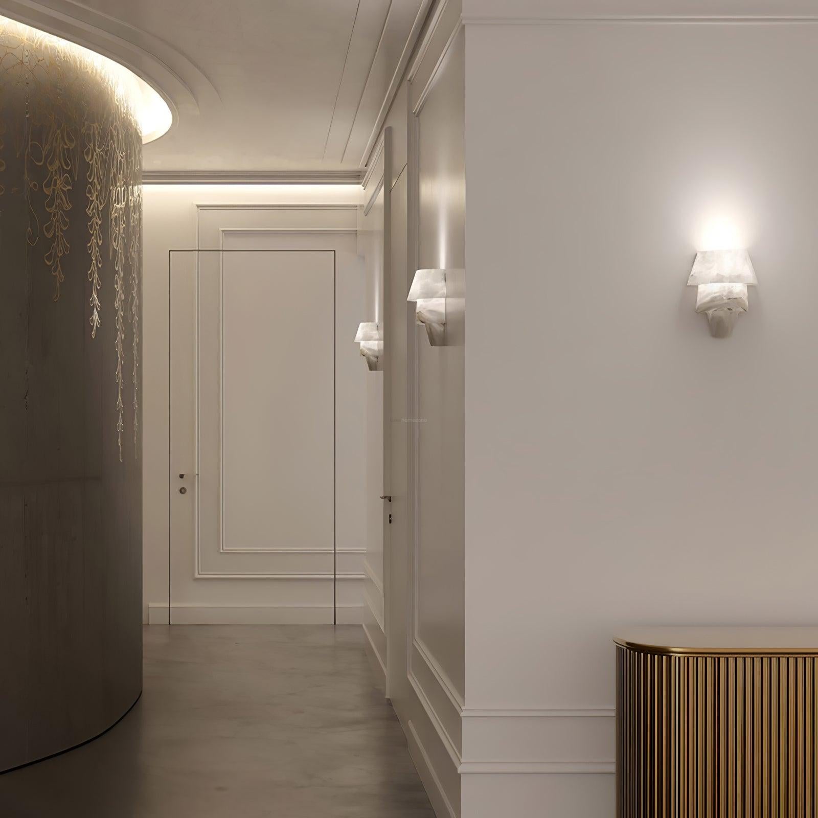Laboratory Wall Sconce - Alabaster, Alabaster Wall Lamp-1-Luxehomezone