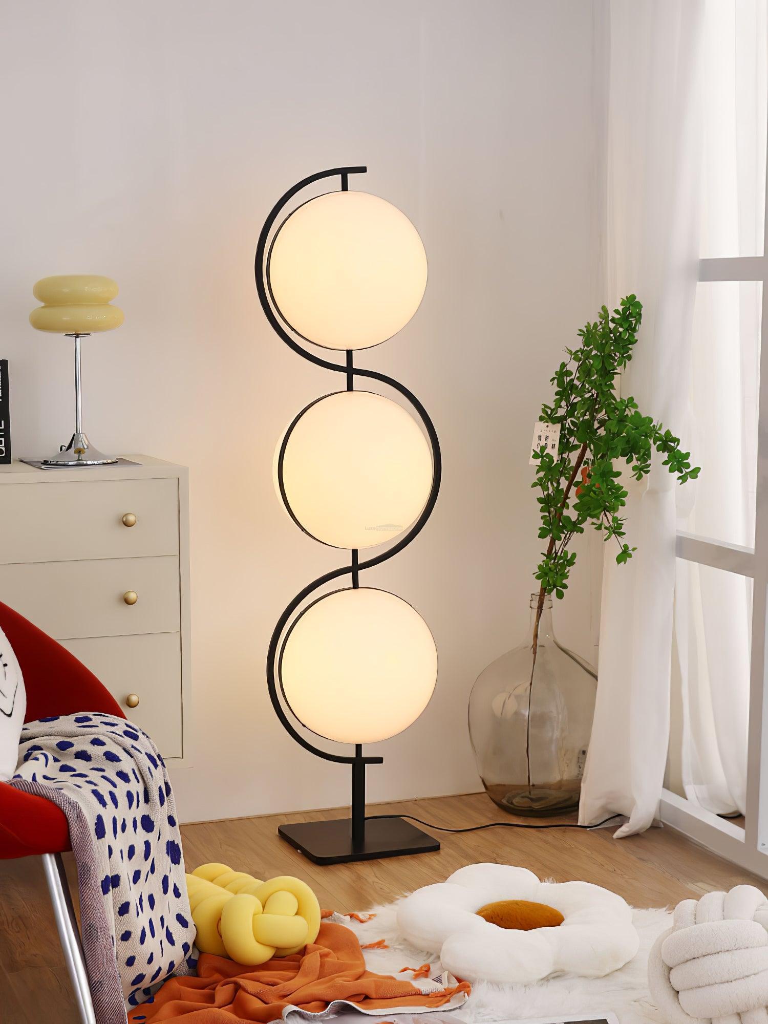 Triple Balls Floor Lamp ∅ 15.7″ - Lava-1-Luxehomezone