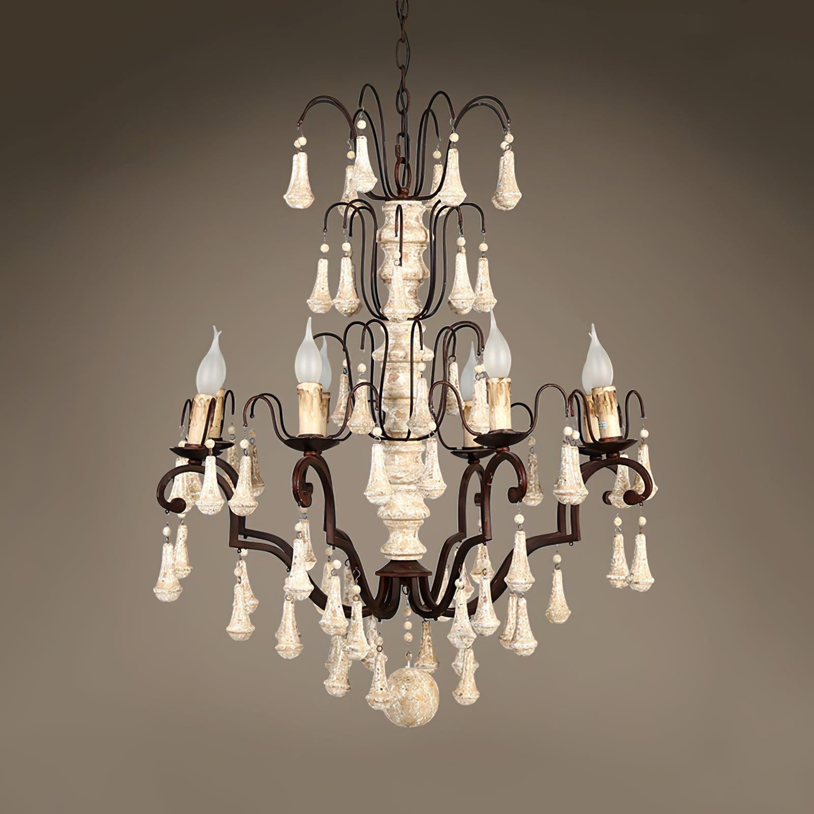 Candle Style Bessie Chandelier Φ 28.3″ - Candle-1-Luxehomezone