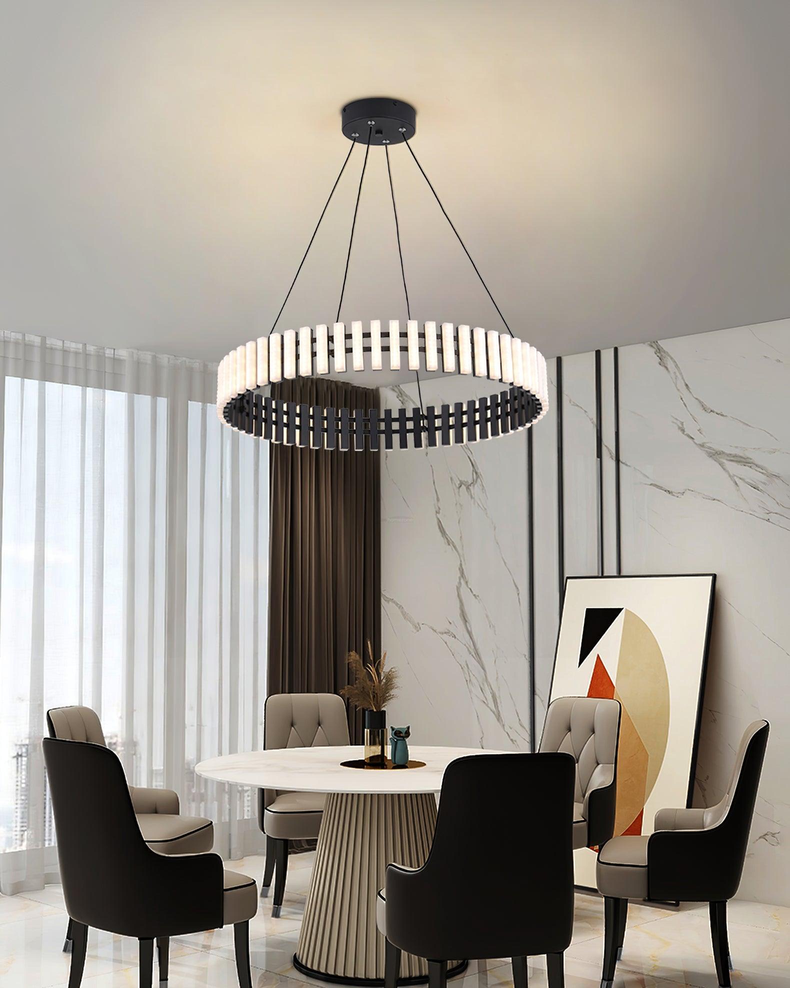 Hanging LED Chandelier ∅ 15.7″ - ring-1-Luxehomezone