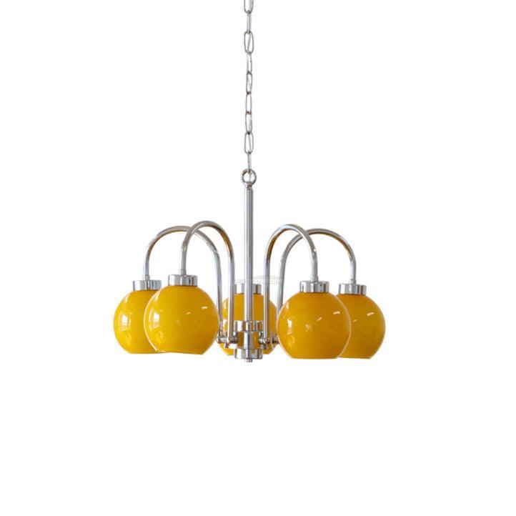 Loa Chandeliers with 3/4/5 heads - Glass Chandelier, Persimmon-1-Luxehomezone