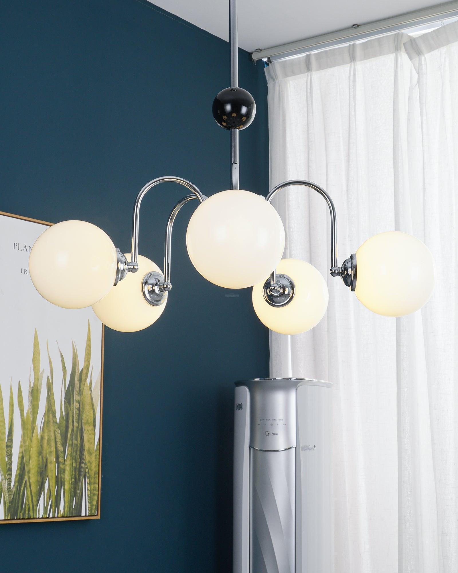 Yisu Glass Globe Chandelier with 3/4/5/6/8 heads - Luxehomezone