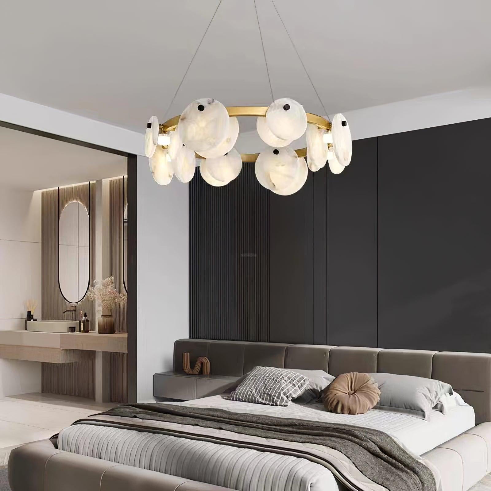 Trinidad Alabaster Chandelier - Alabaster, Alabaster Chandelier-1-Luxehomezone