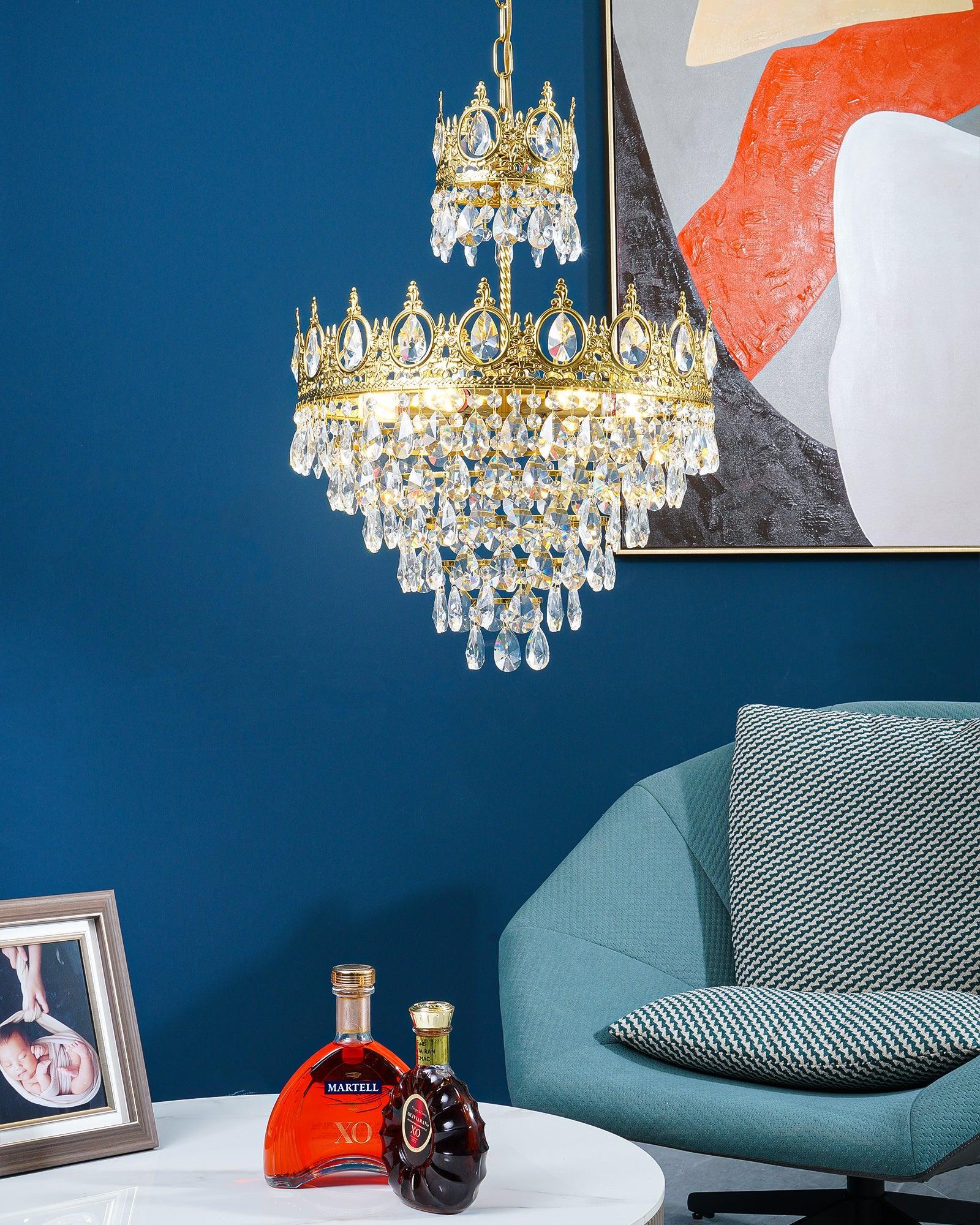 Vintage Crystal Chandelier - Crystals-1-Luxehomezone