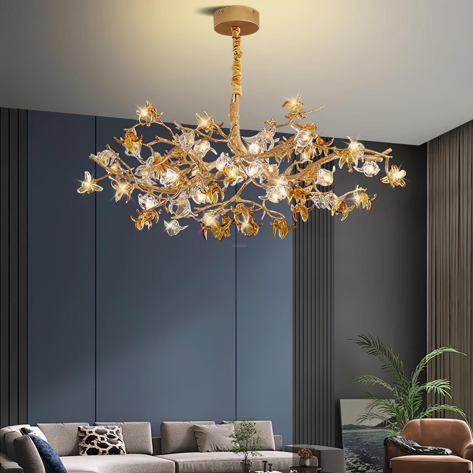 Aosta Brass Branch Type Chandelier - Branch-1-Luxehomezone