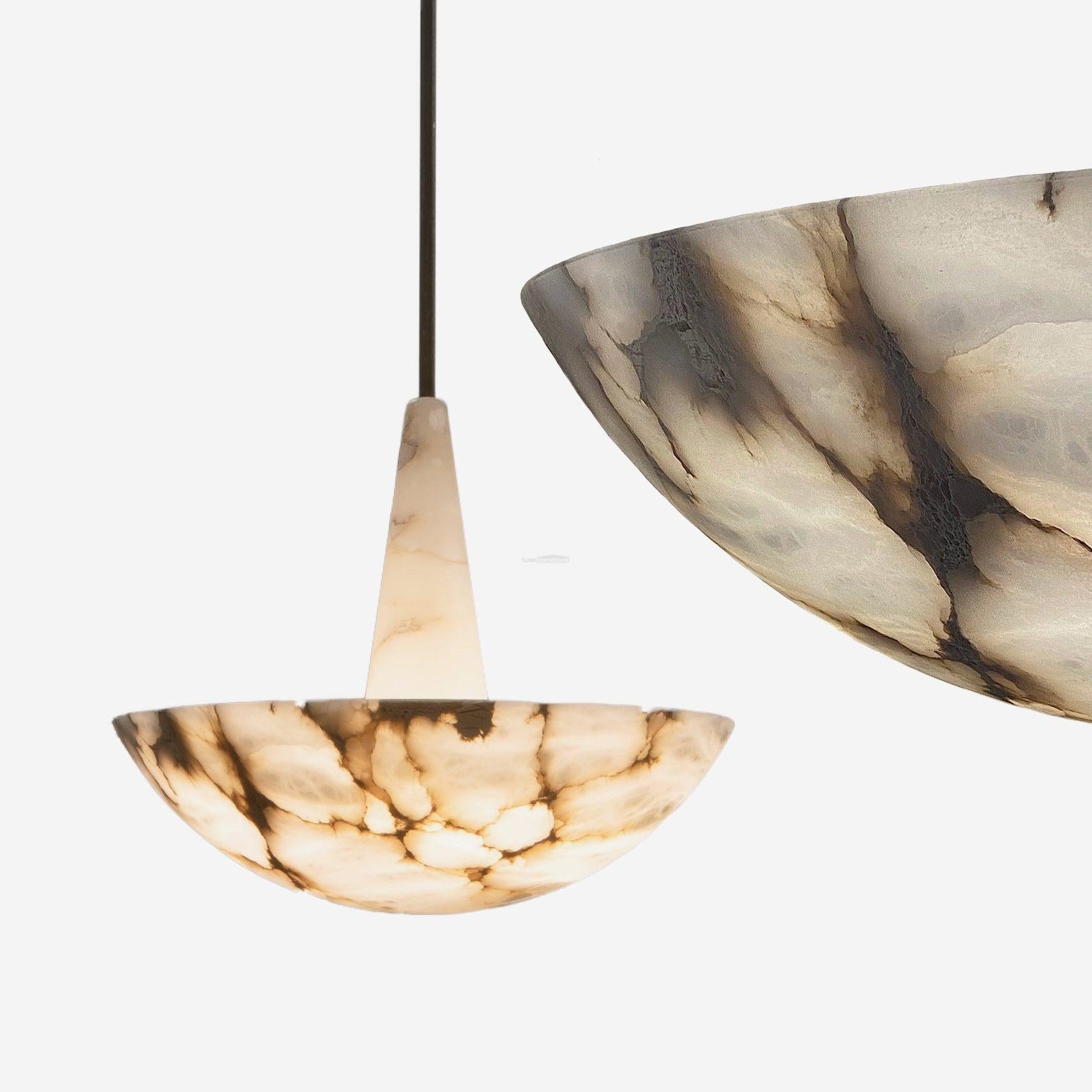 Domus Alabaster Round Chandelier - Alabaster, Alabaster Chandelier-1-Luxehomezone