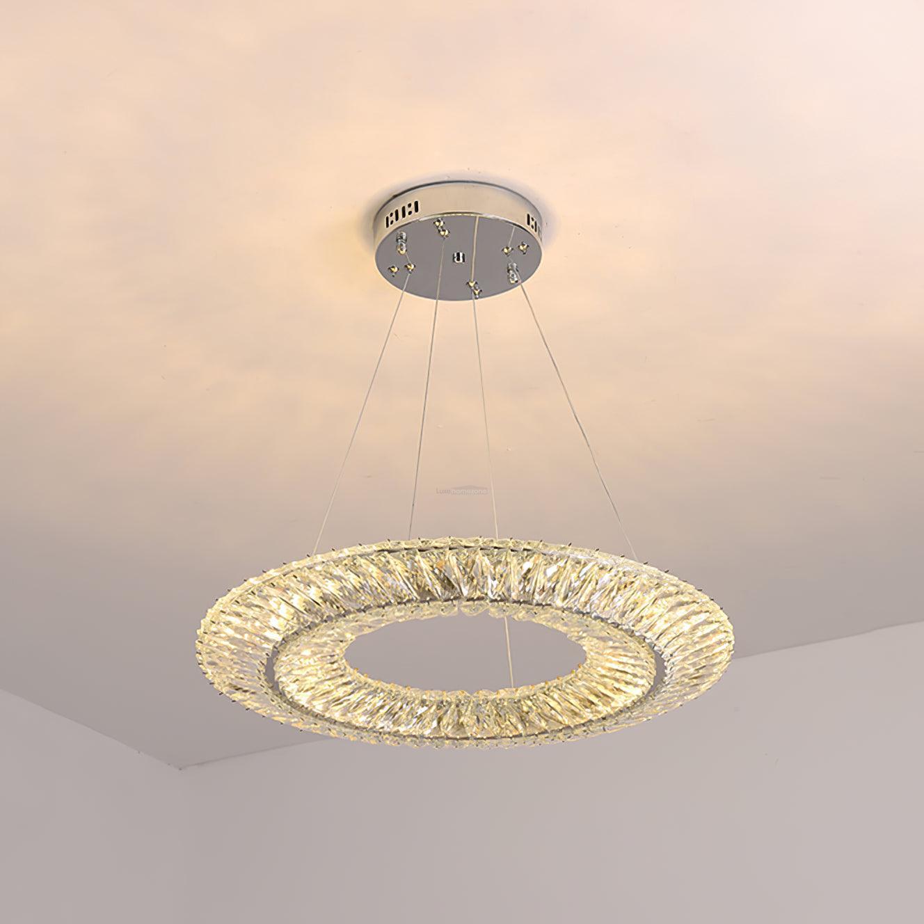 Tanager Geometric Round/Square Chandelier - Crystals-1-Luxehomezone