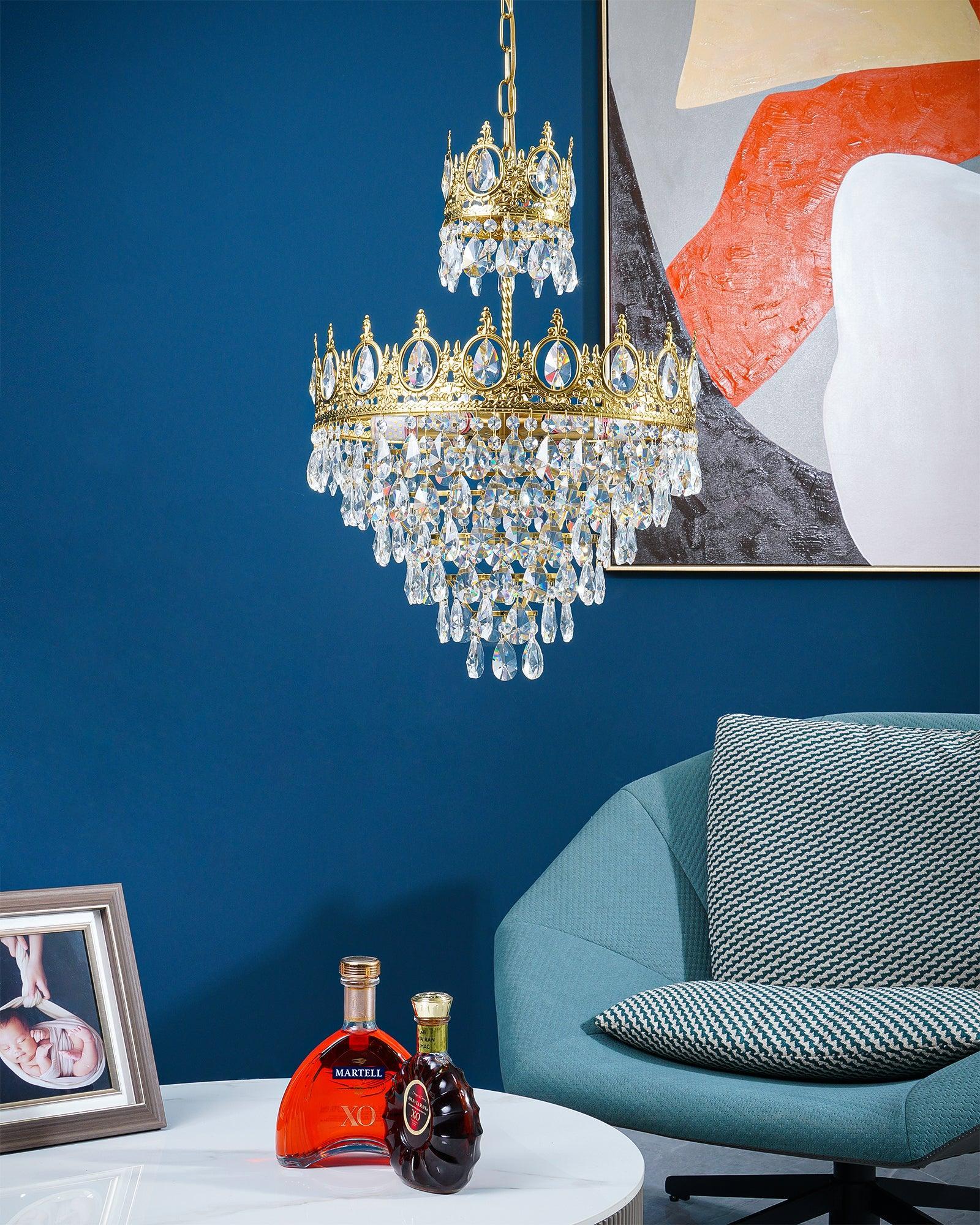 Vintage Crystal Chandelier - Crystals-1-Luxehomezone