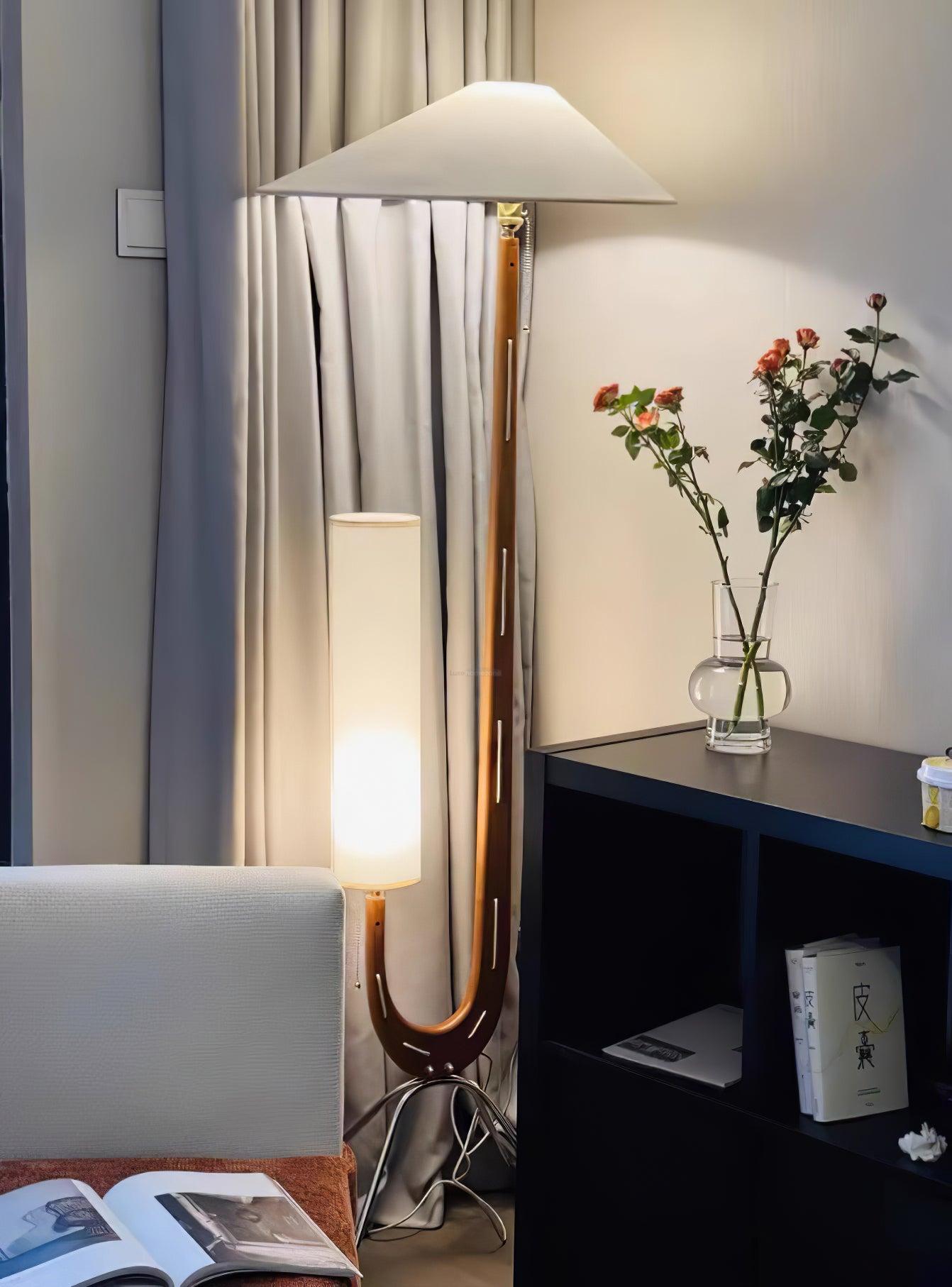 Giraffe Floor Lamp ∅ 21.6″ - Wood-1-Luxehomezone