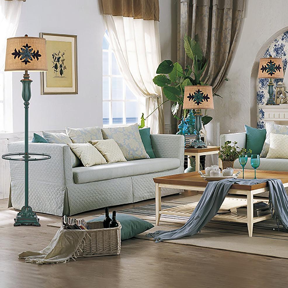 Lark Floor Lamp ∅ 16.5″ - Drapery-1-Luxehomezone