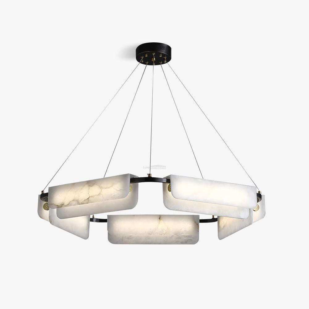 Delia Alabaster Chandelier - Alabaster, Alabaster Chandelier-1-Luxehomezone