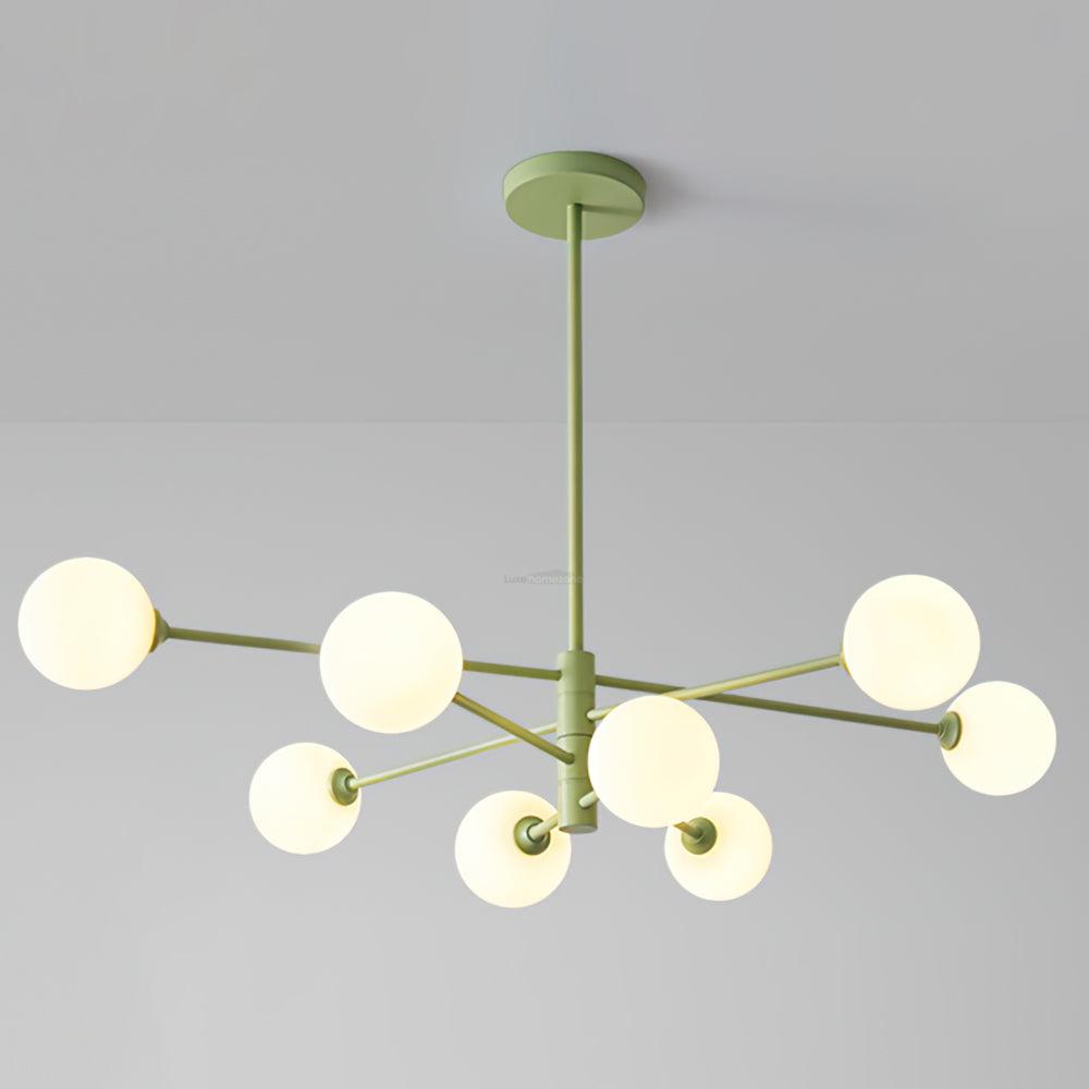 Orbi Green Chandelier with 4/6/8 heads - Frown-1-Luxehomezone