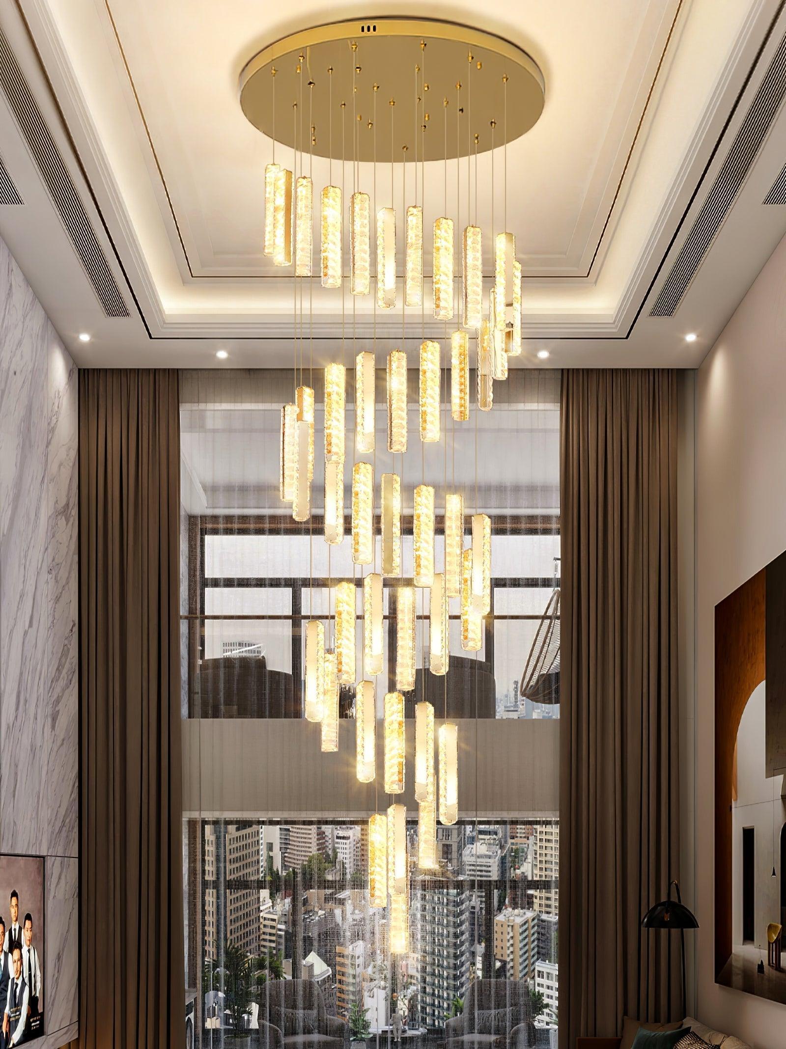 Villa Forci Chandelier with 12/15/18/21/24 heads - Straps-1-Luxehomezone