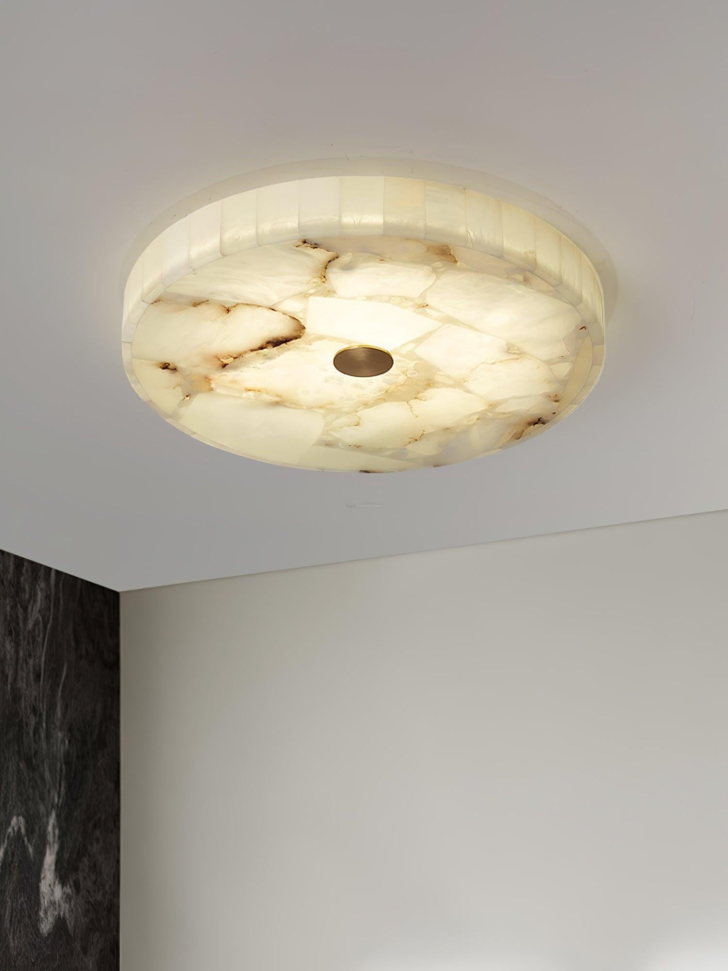 Round Alabaster Ceiling Lamp - Alabaster-1-Luxehomezone