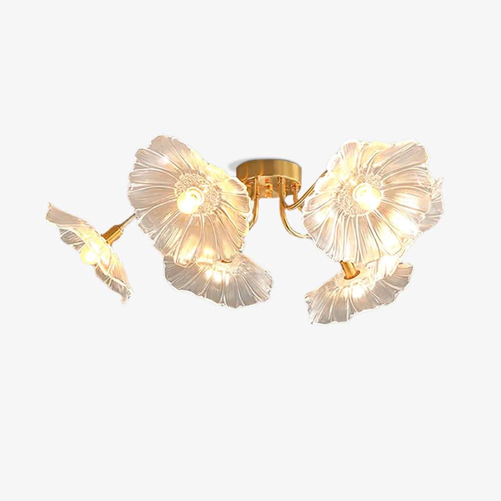 Lotus Leaf Glass Ceiling Lamp ∅ 31.5″/39.4'' - Luxehomezone