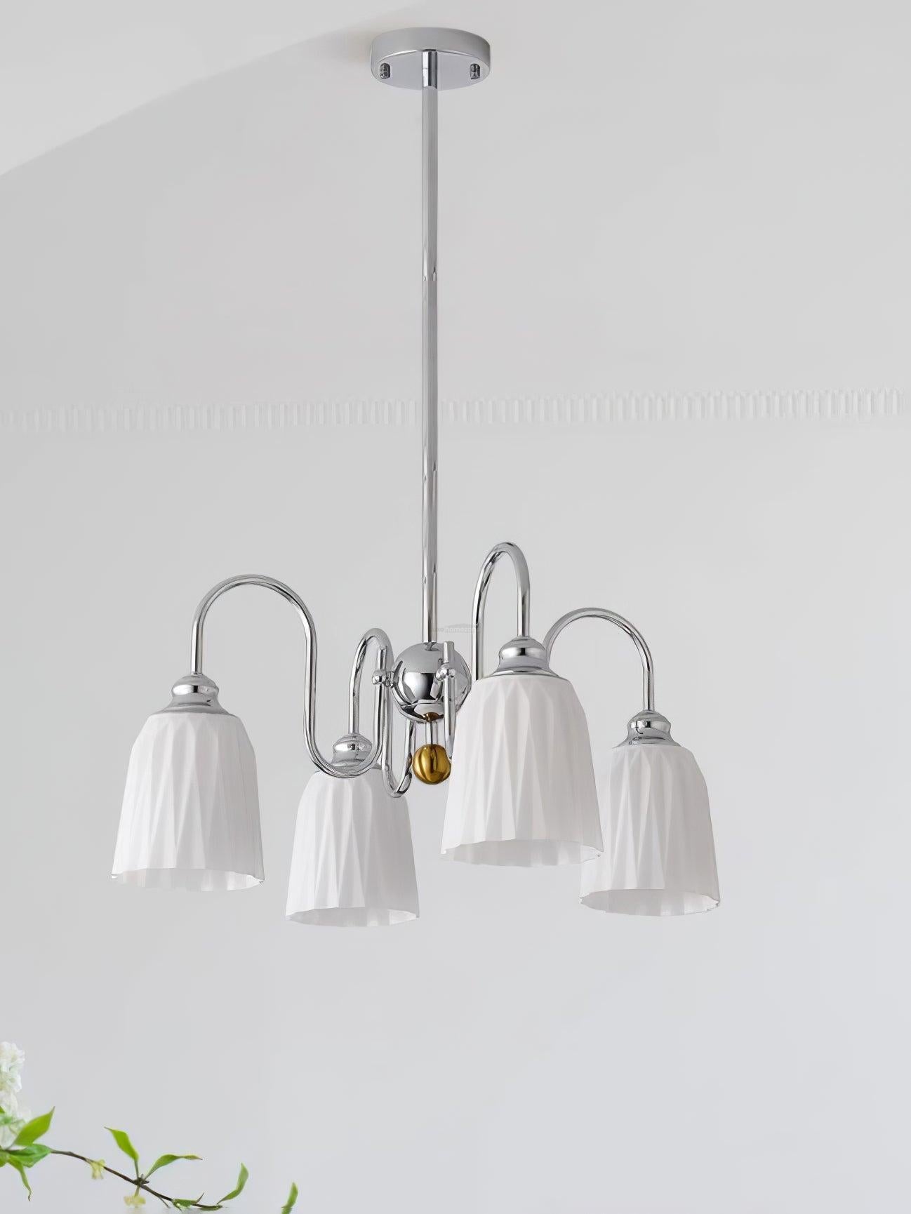 Bauhaus Pleated Chandelier with 3/5/6/8 heads