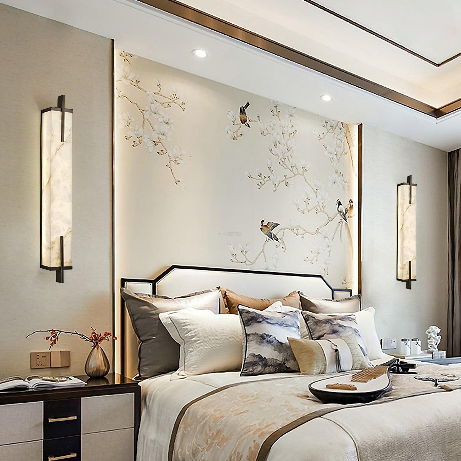 Calliope Wall Lamp Alabaster - Alabaster, Alabaster Wall Lamp-1-Luxehomezone