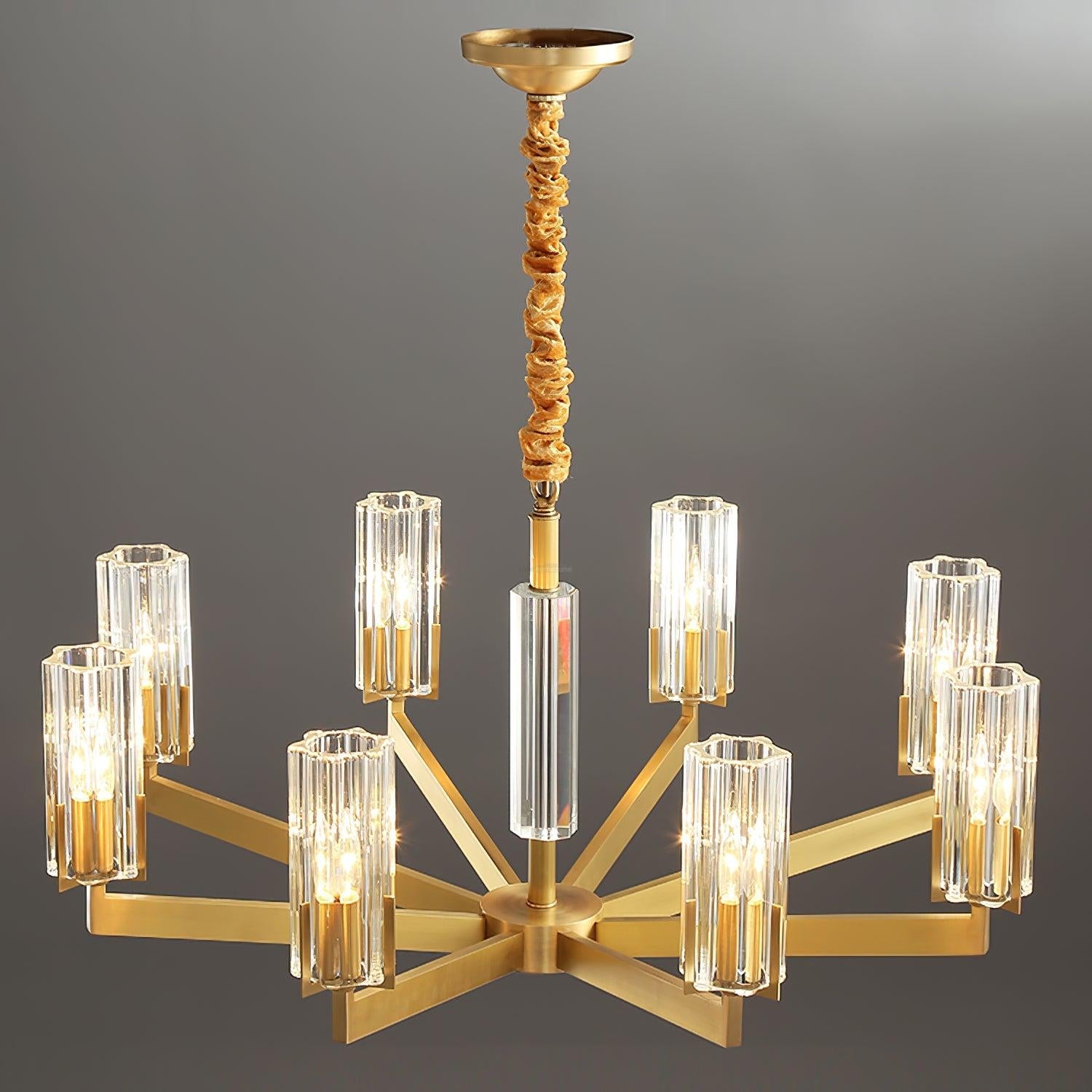Kayla Brass Chandelier with 6/8/10/15 heads - Luxehomezone