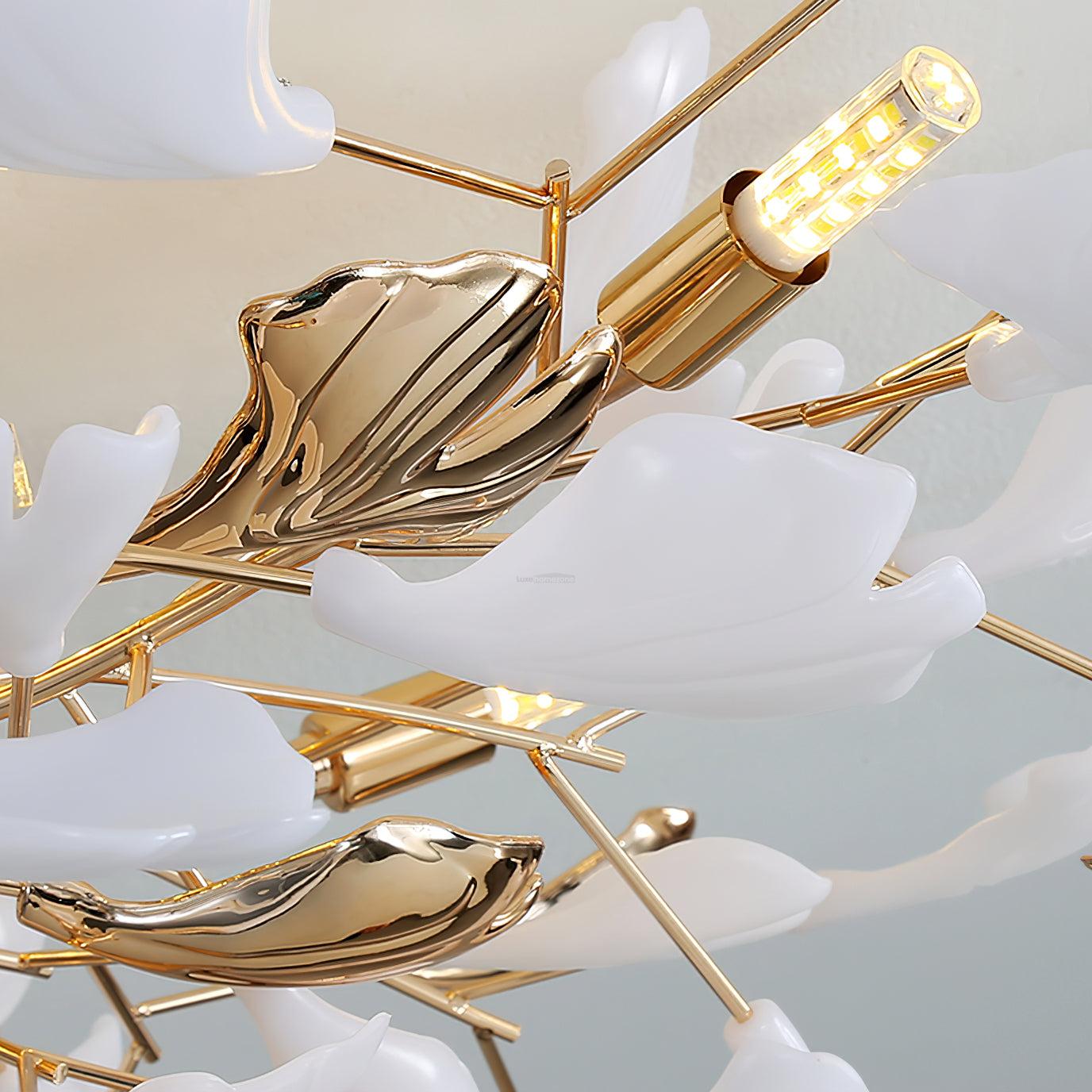 Gingko Rotating Style Ceiling Lamp - Gingko, Gingko Chandelier, Semi Flush Mounts-1-Luxehomezone