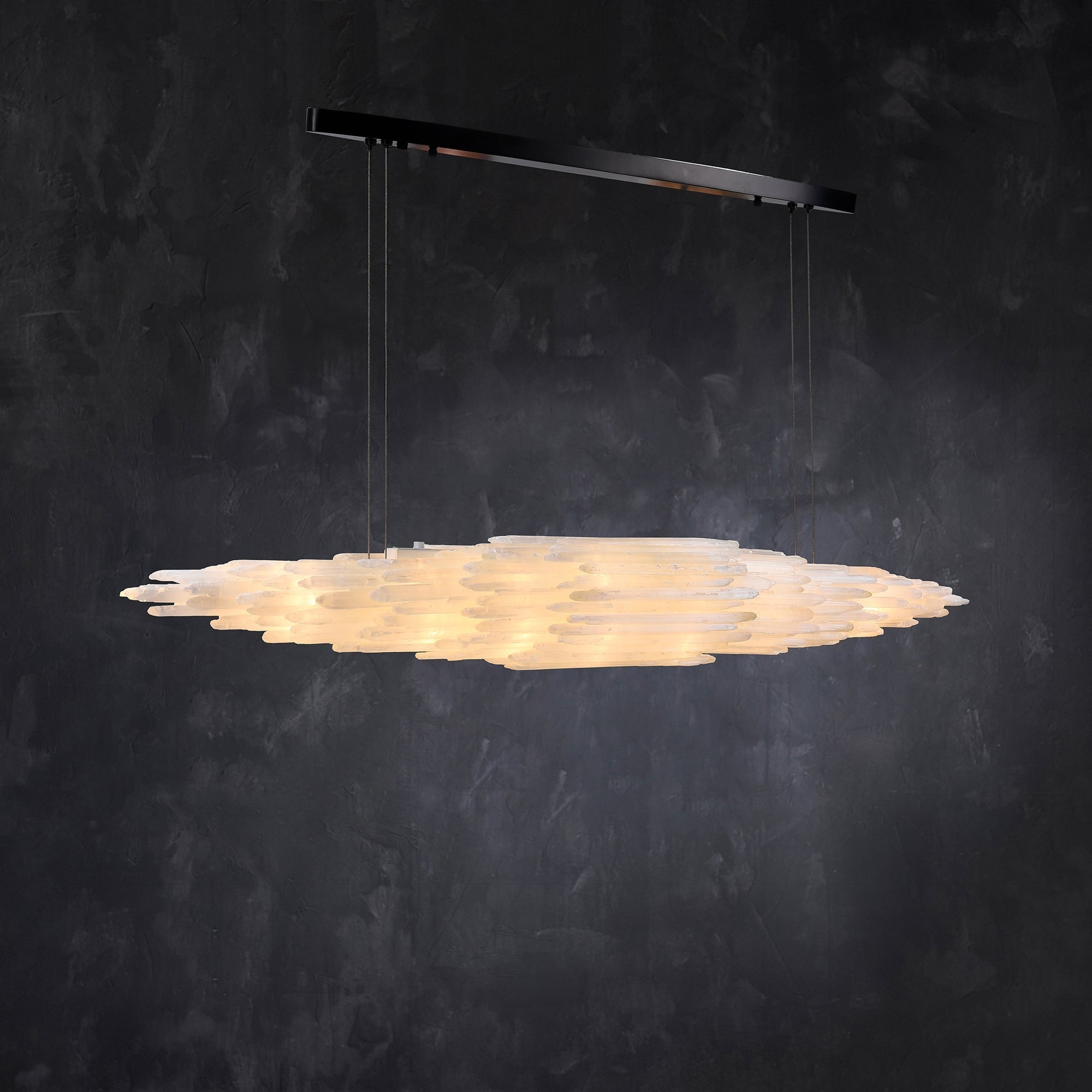 Art Selenite Medium Chandelier - Chandelier, Living Room, Selenite Series- Chandelier1-Luxehomezone
