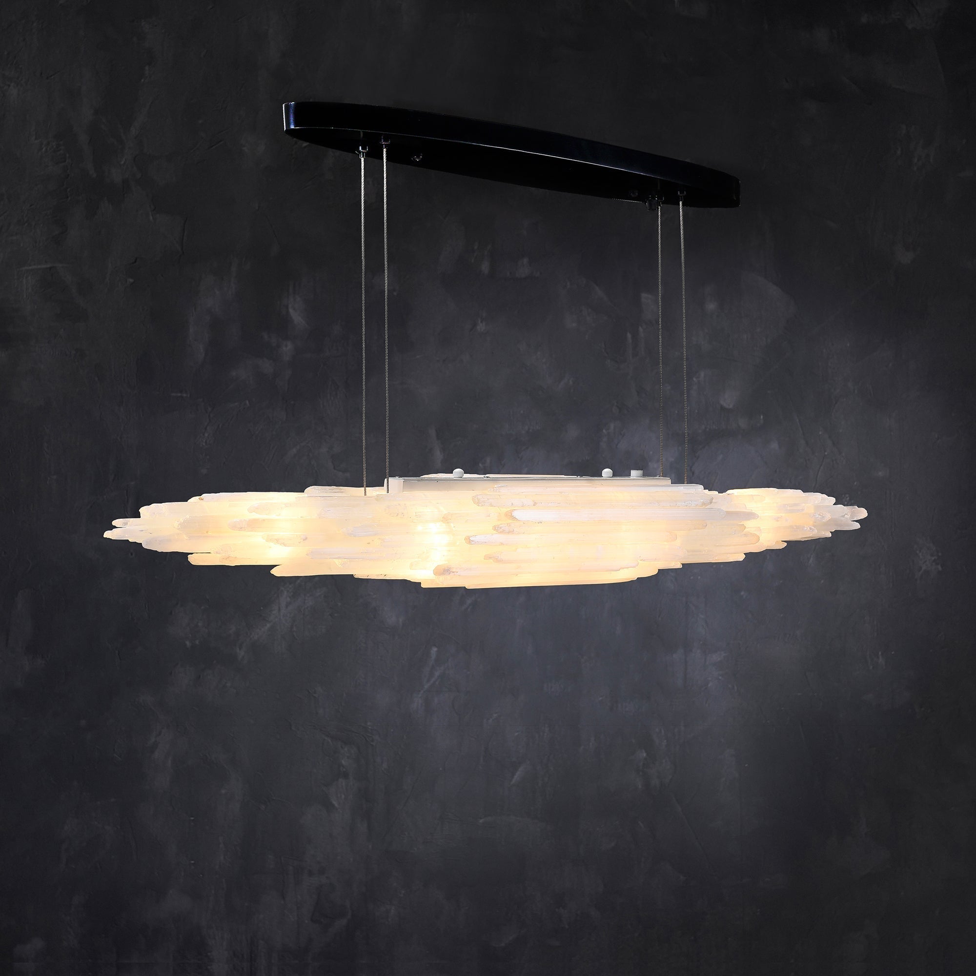 Art Selenite Small Chandelier - Chandelier, Living Room, Selenite Series- Chandelier1-Luxehomezone