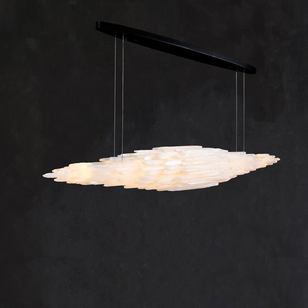 Art Selenite Large Chandelier - Chandelier, Living Room, Selenite Series- Chandelier1-Luxehomezone