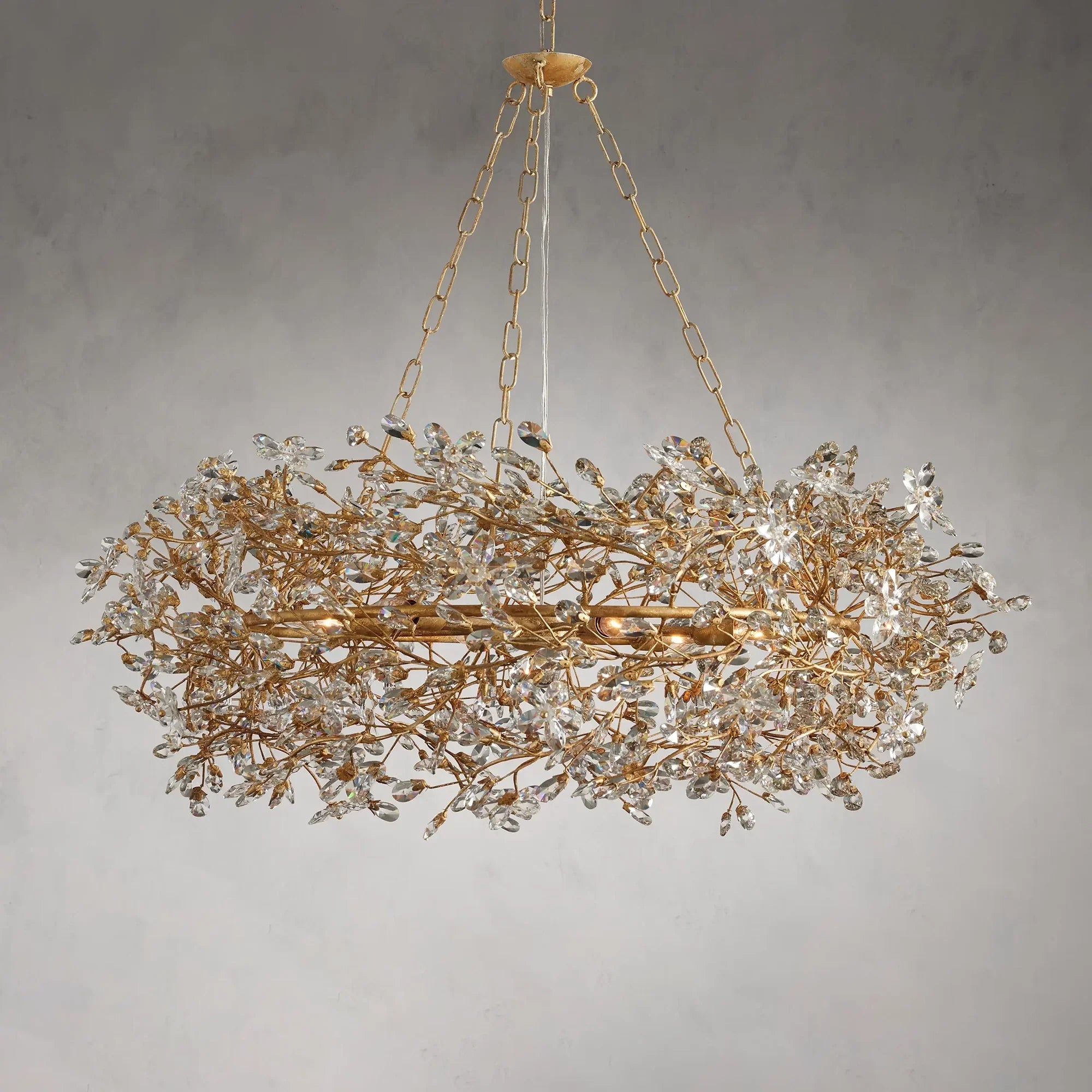 Crystal Flowers Fiore Crown Chandelier - All Products, Bedroom, Best Sellers, Branch, Chandelier, Dinner Room, Fiore Series, Kitchen- Chandelier1-Luxehomezone