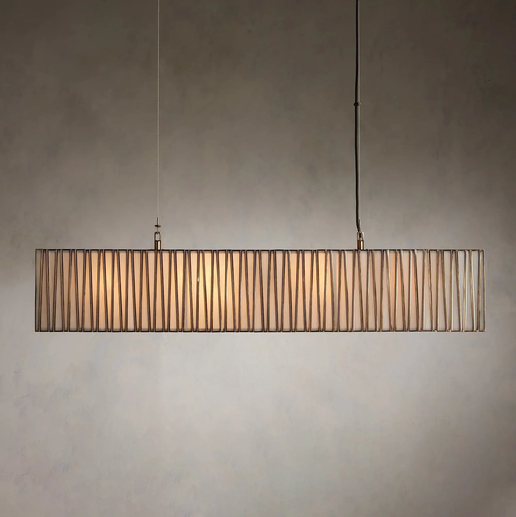 Art Glass Jeunet Rectangular Chandelier - Chandelier, Dinner Room, Glass, Jeunet Series, Living Room- Chandelier1-Luxehomezone