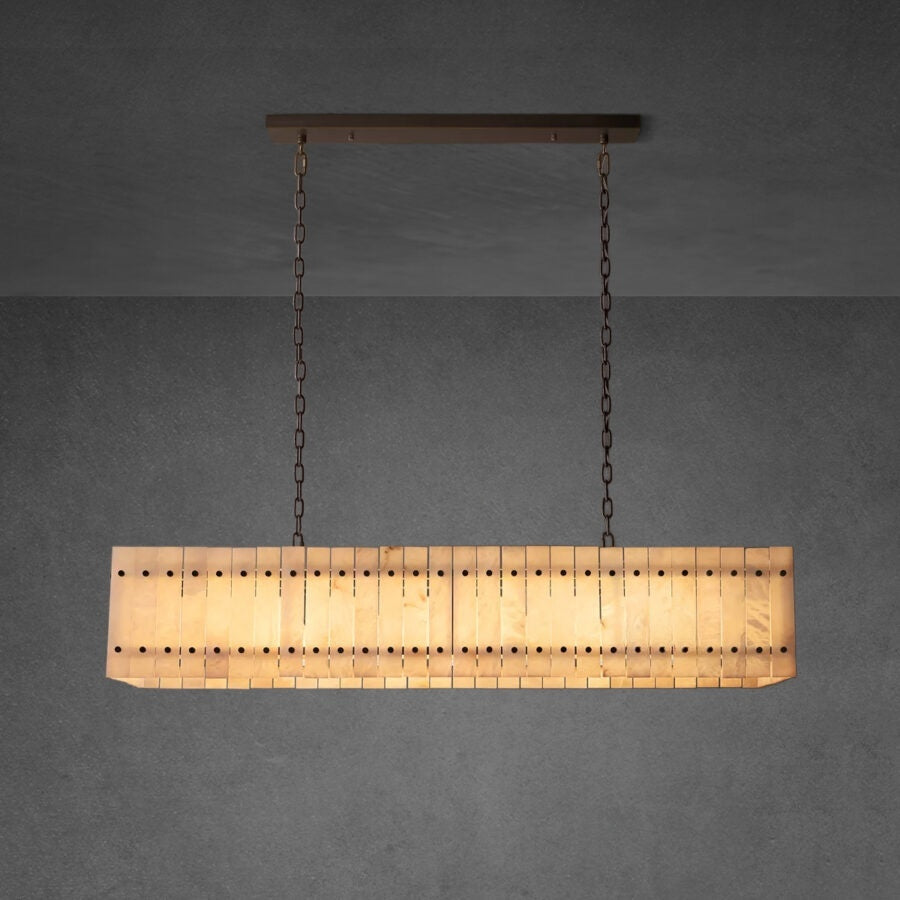 Lux Alabaster Linear Chandelier 54″
