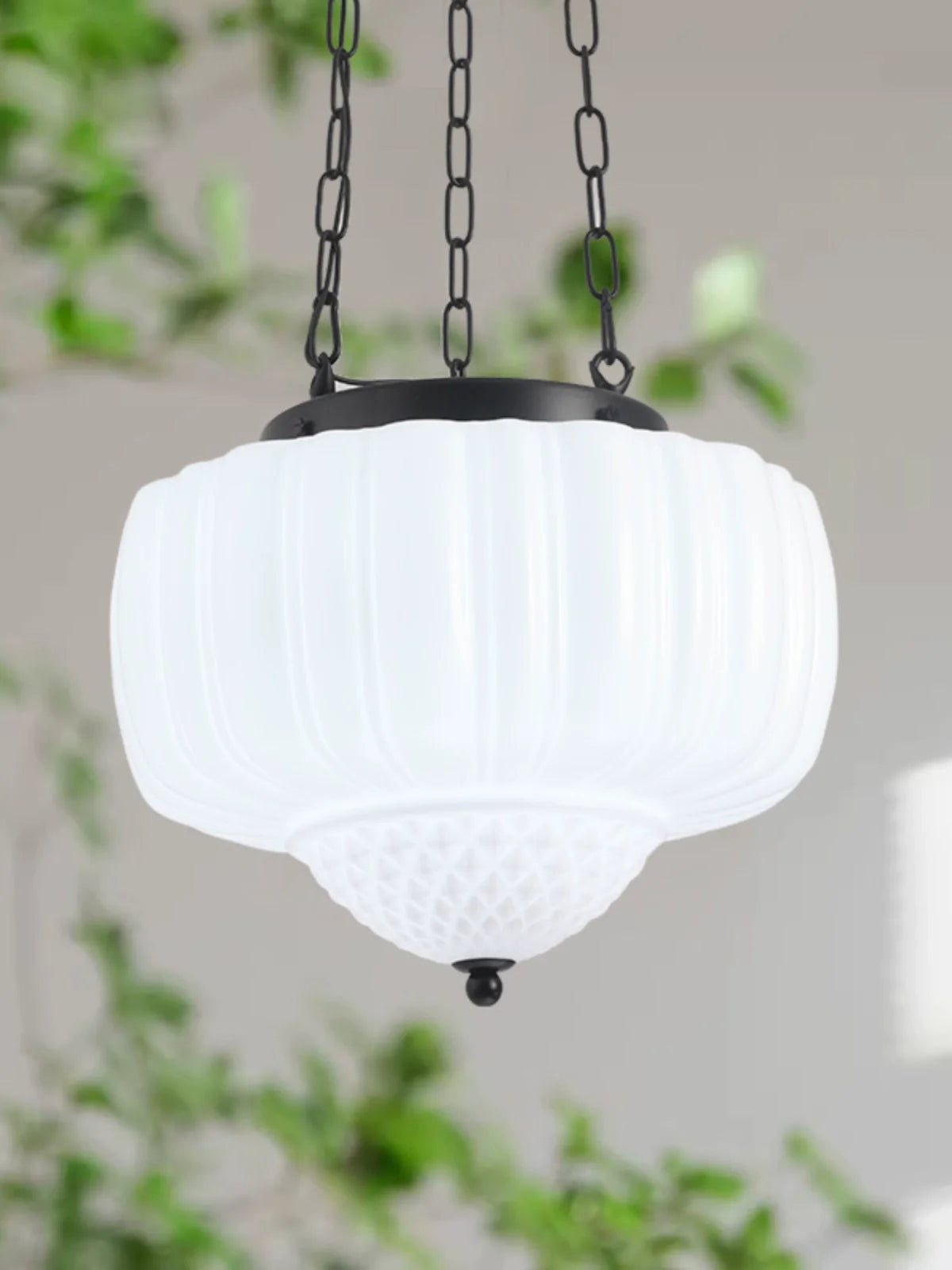 Charles Edwards Taper Pendant Light - Black & White, Charles, Semi Flush Mounts-1-Luxehomezone