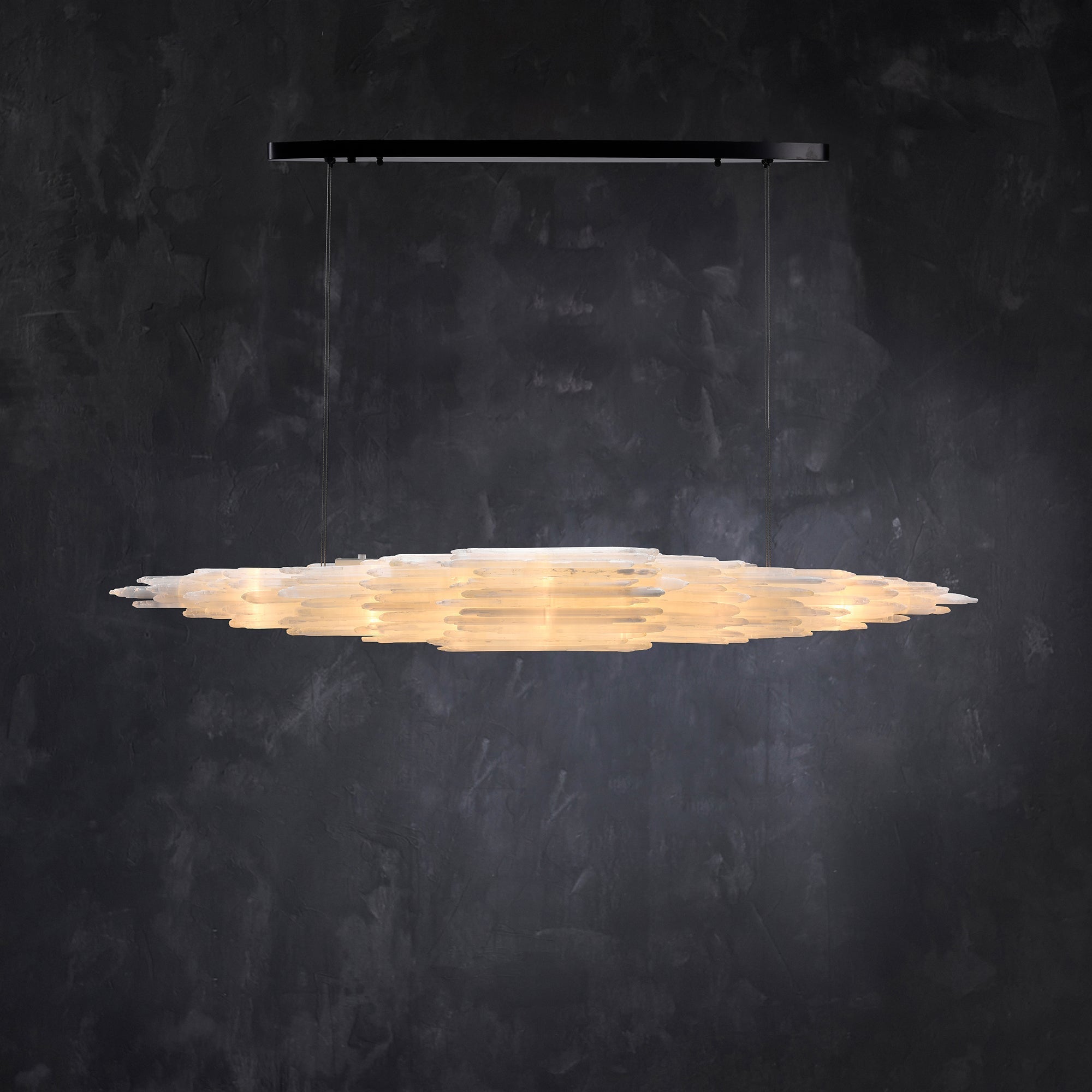 Art Selenite Medium Chandelier - Chandelier, Living Room, Selenite Series- Chandelier1-Luxehomezone